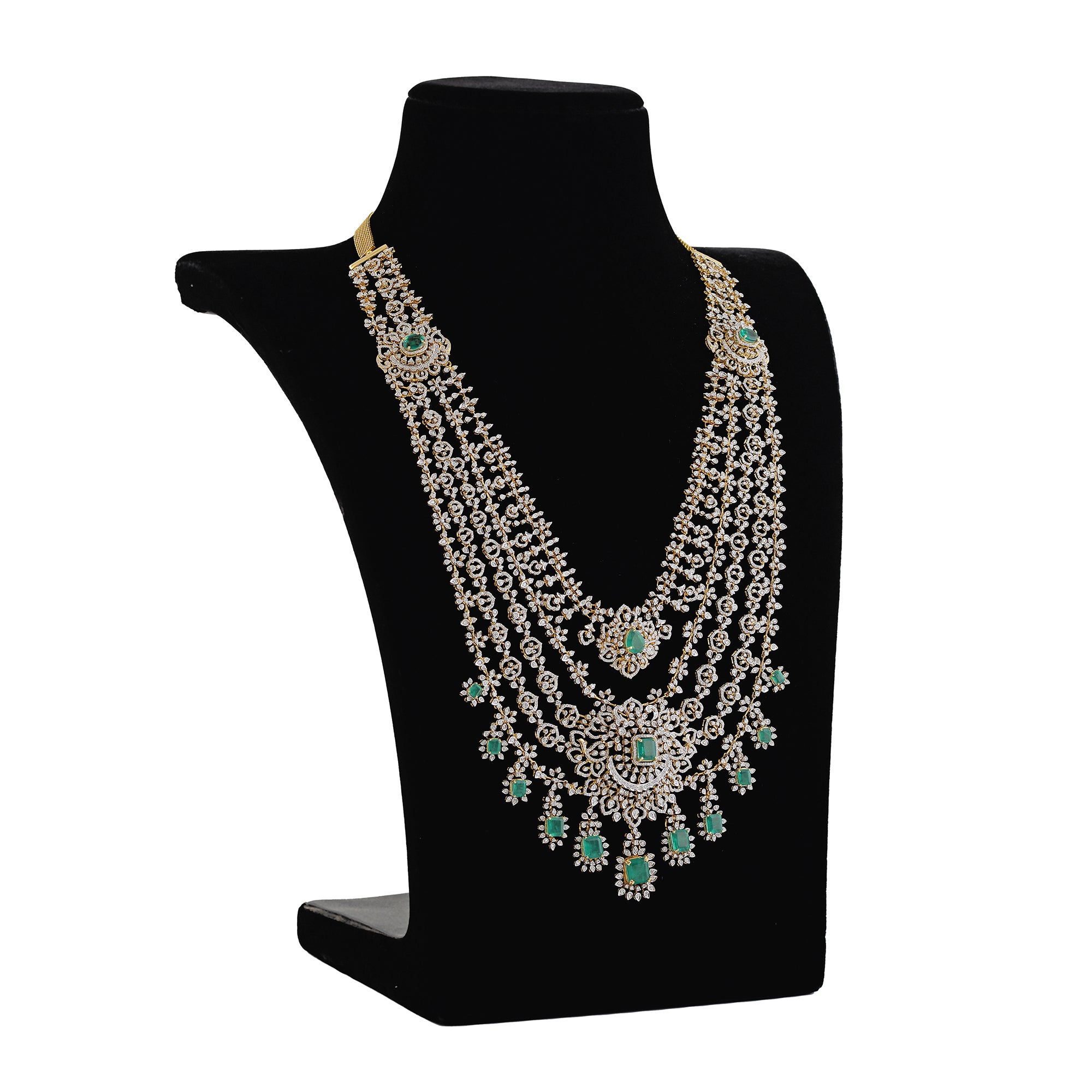 Emerald hot sale layered necklace