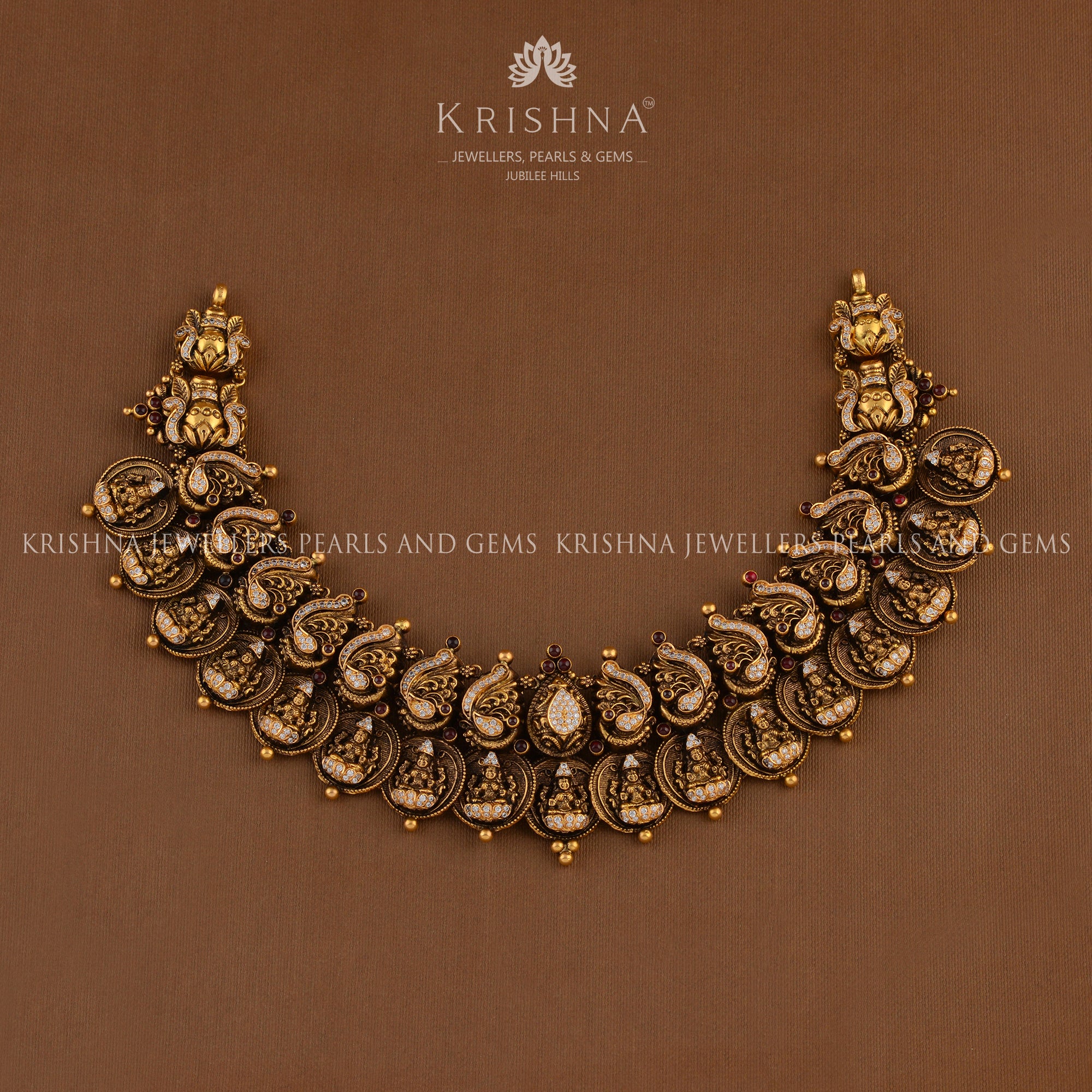 Laxmi Kasulu and Flower Design Gold Necklaces