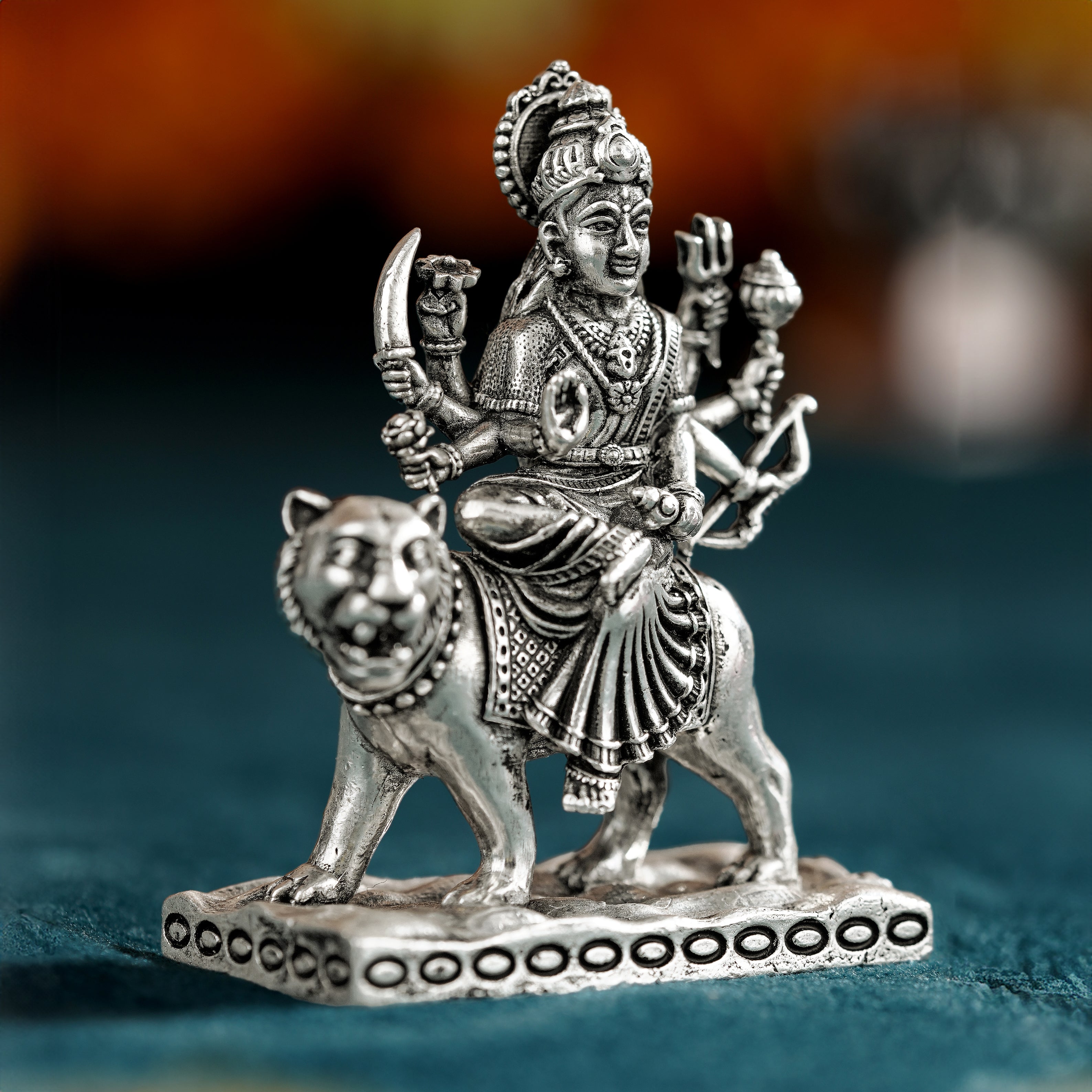 Goddess Durga in Silver