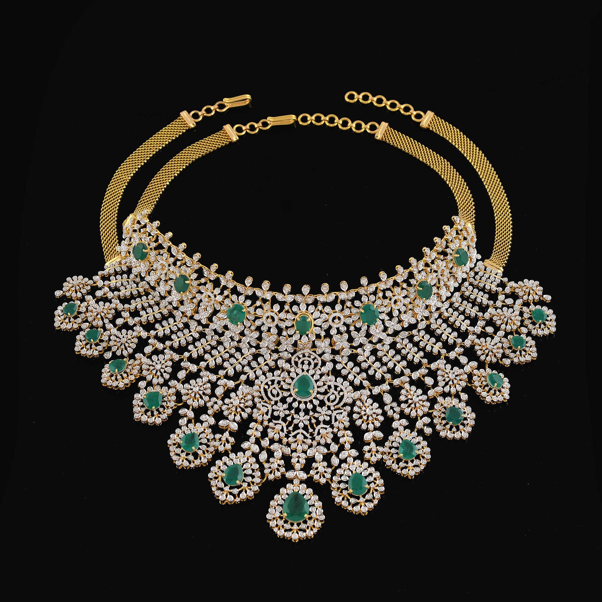 Diamond and Emerald Choker Necklace
