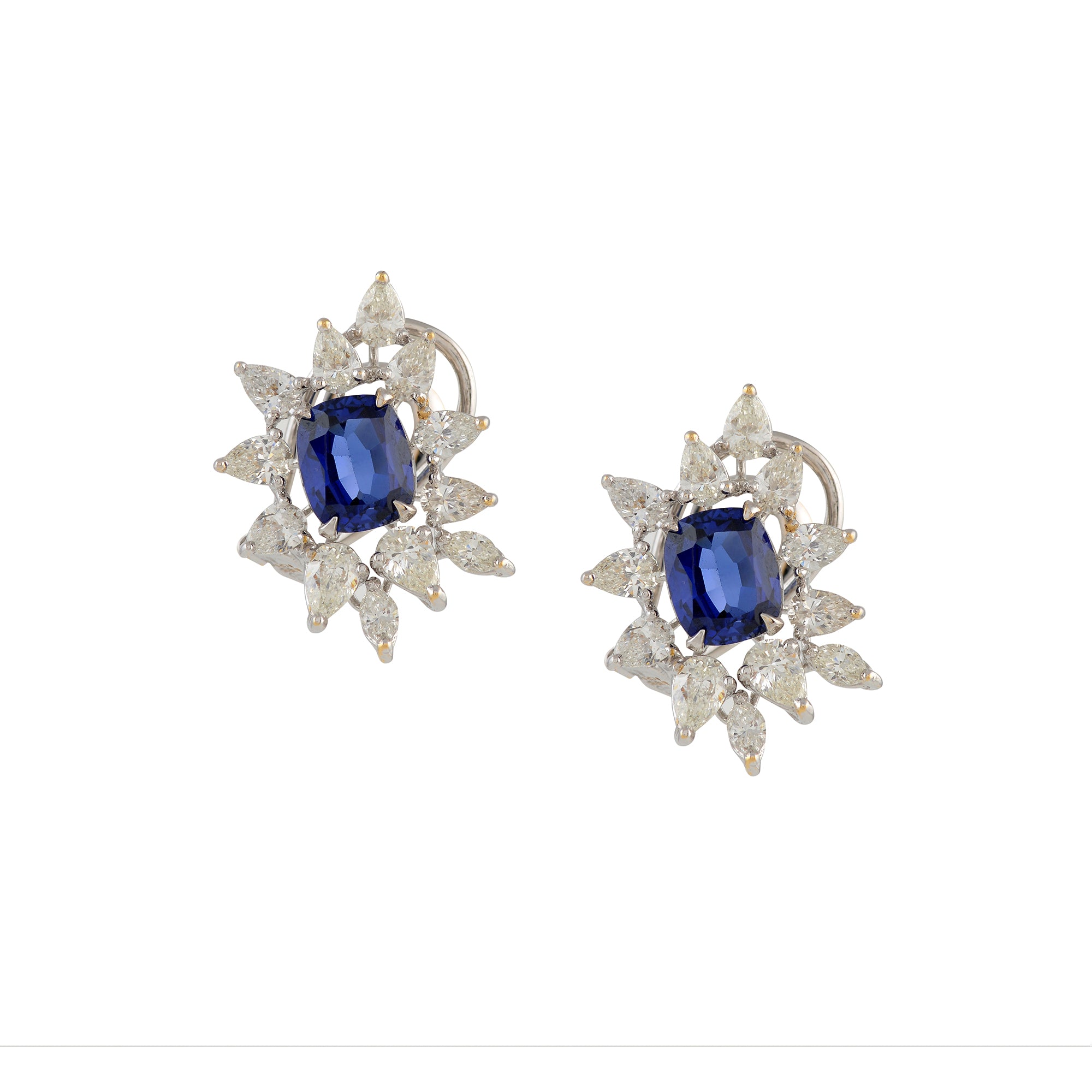 Blossom Marquise-cut Cluster Diamond Earrings