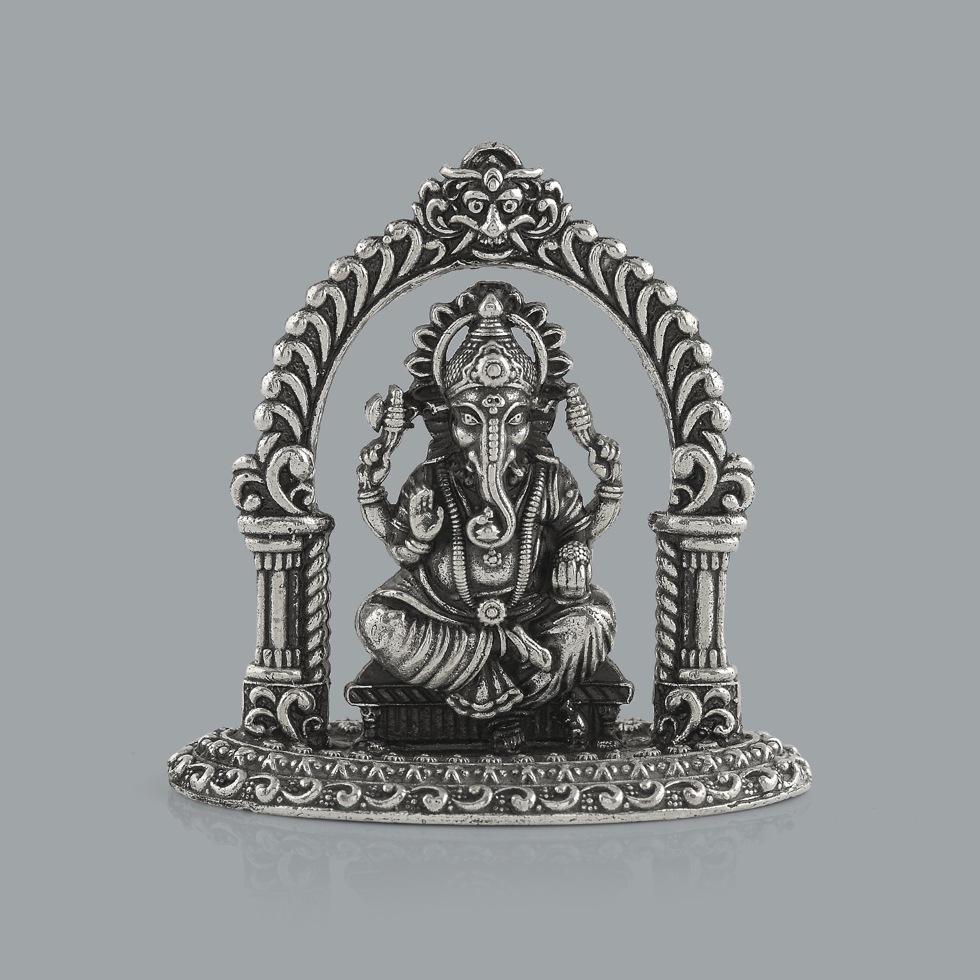 Small Ganesh Idol in Antique silver