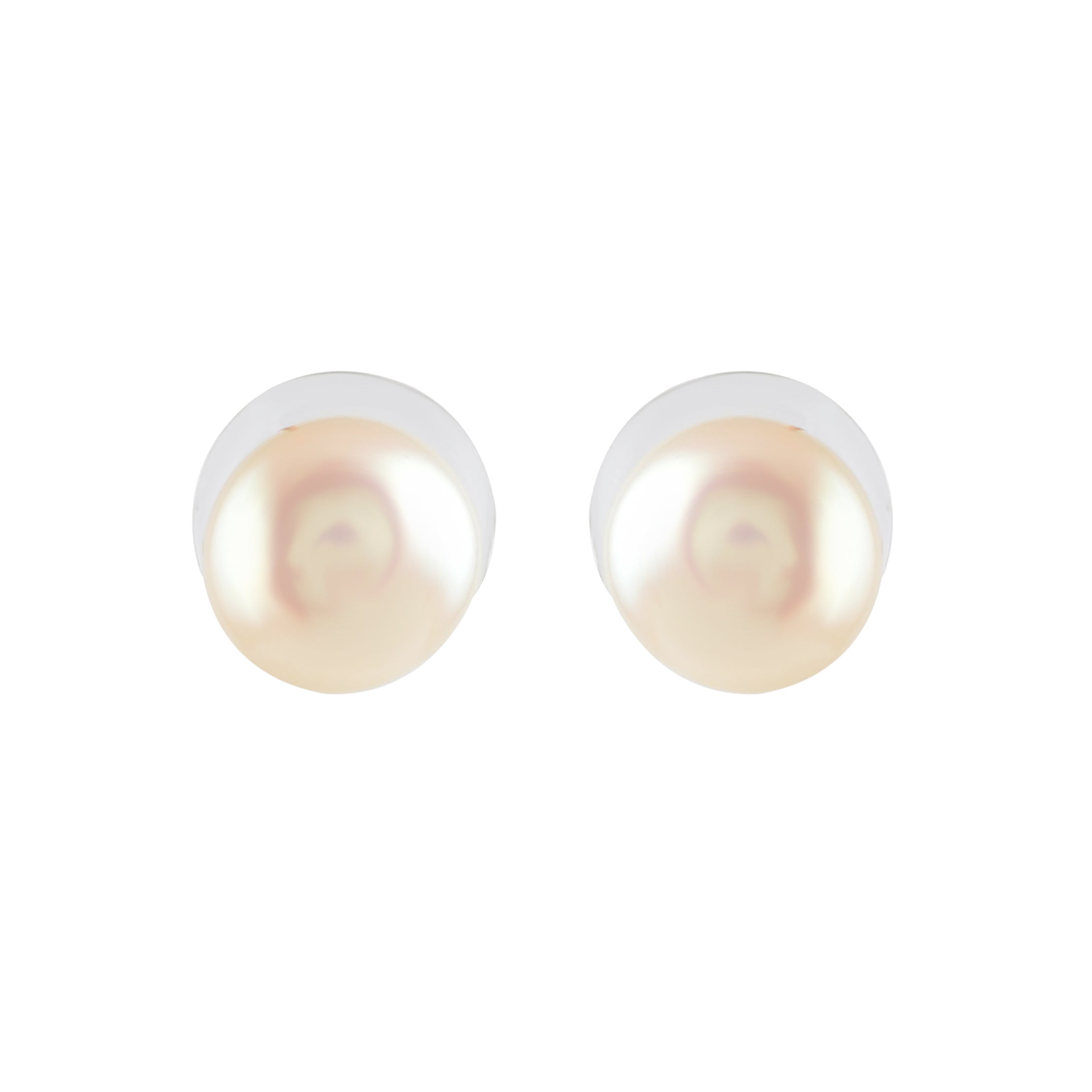 Timeless Fresh Water Button Pearl Earrings