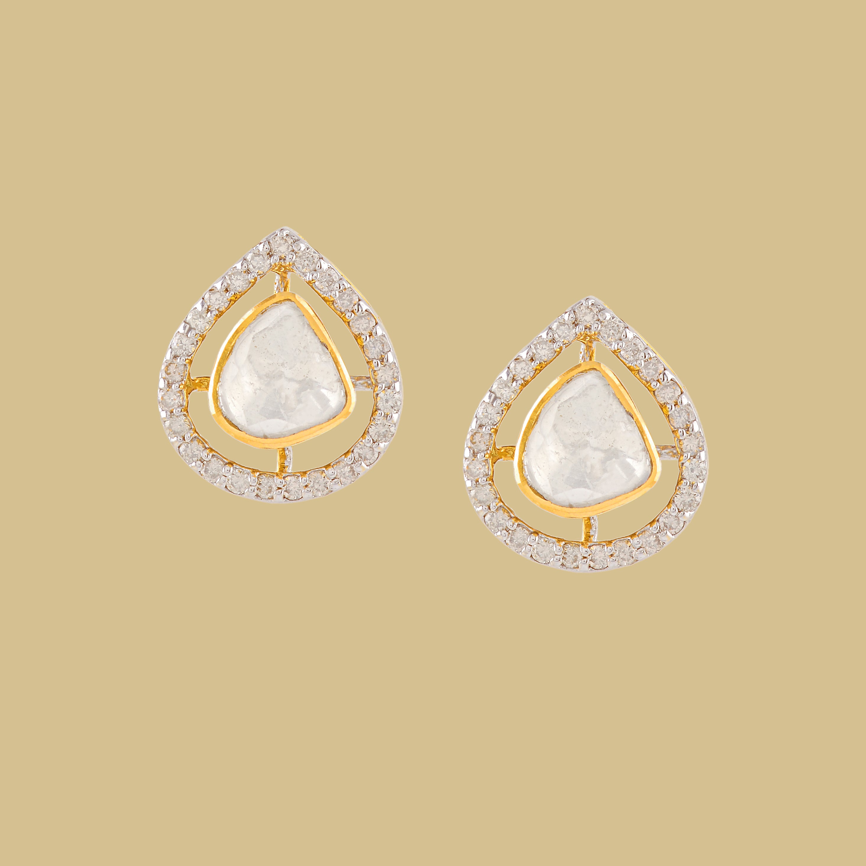 Beautiful Diamond Polki Earrings