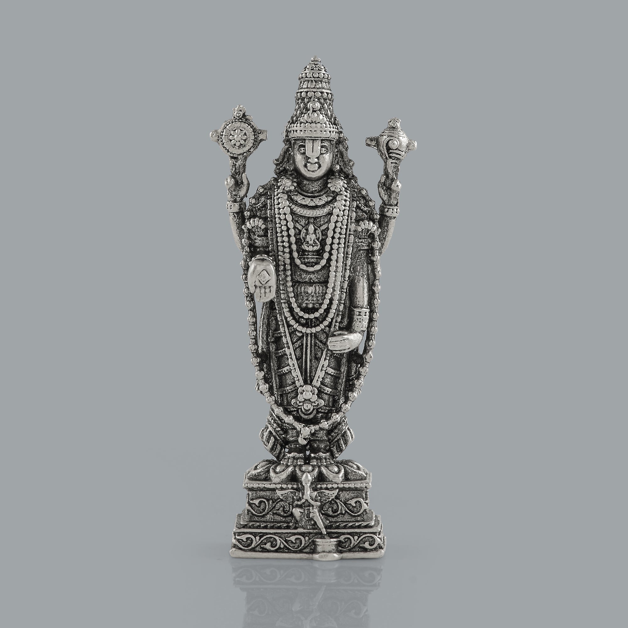 Silver Venkateswara Swamy Idol - Krishna Jewellers Pearls and Gems