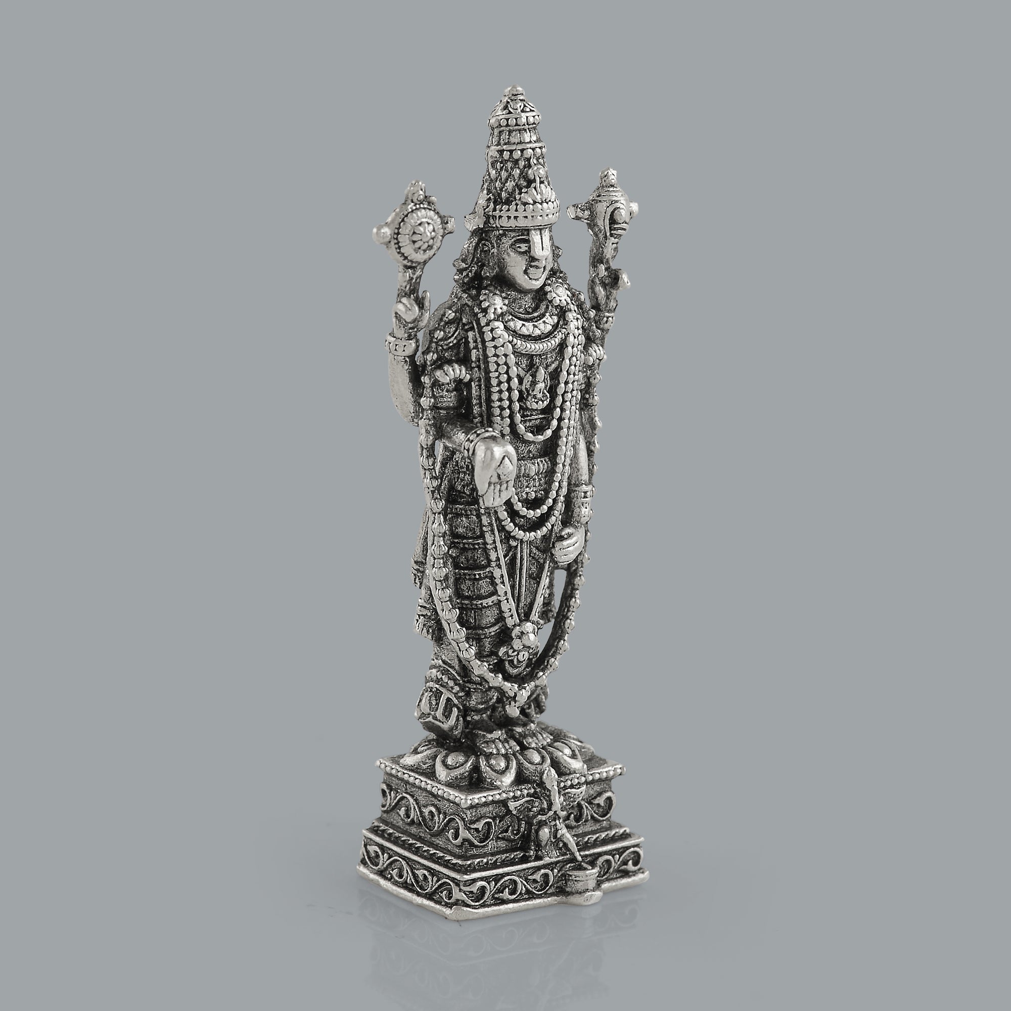 Silver Venkateswara Swamy Idol - Krishna Jewellers Pearls and Gems
