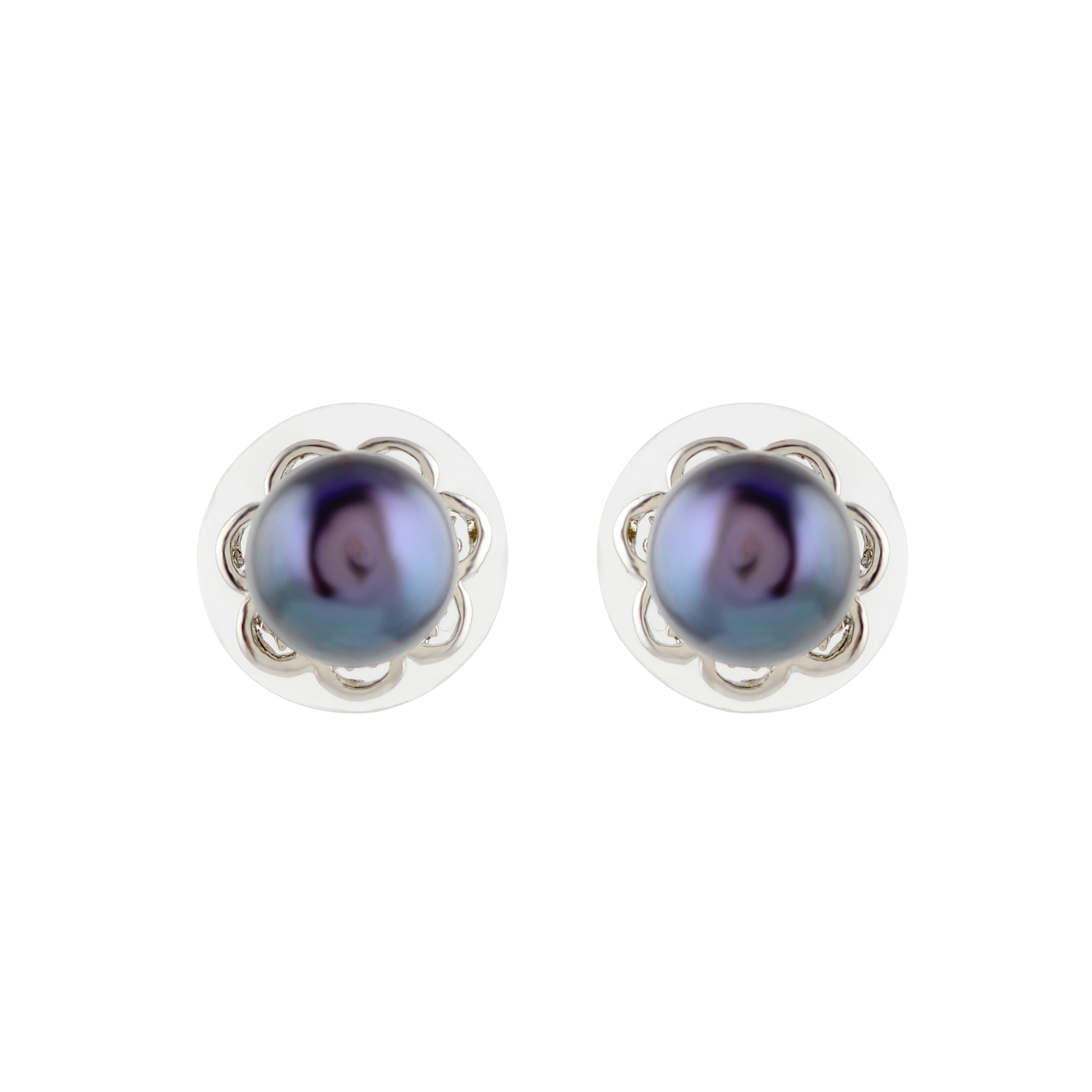 Elegant Fresh Water Button Pearl Earrings