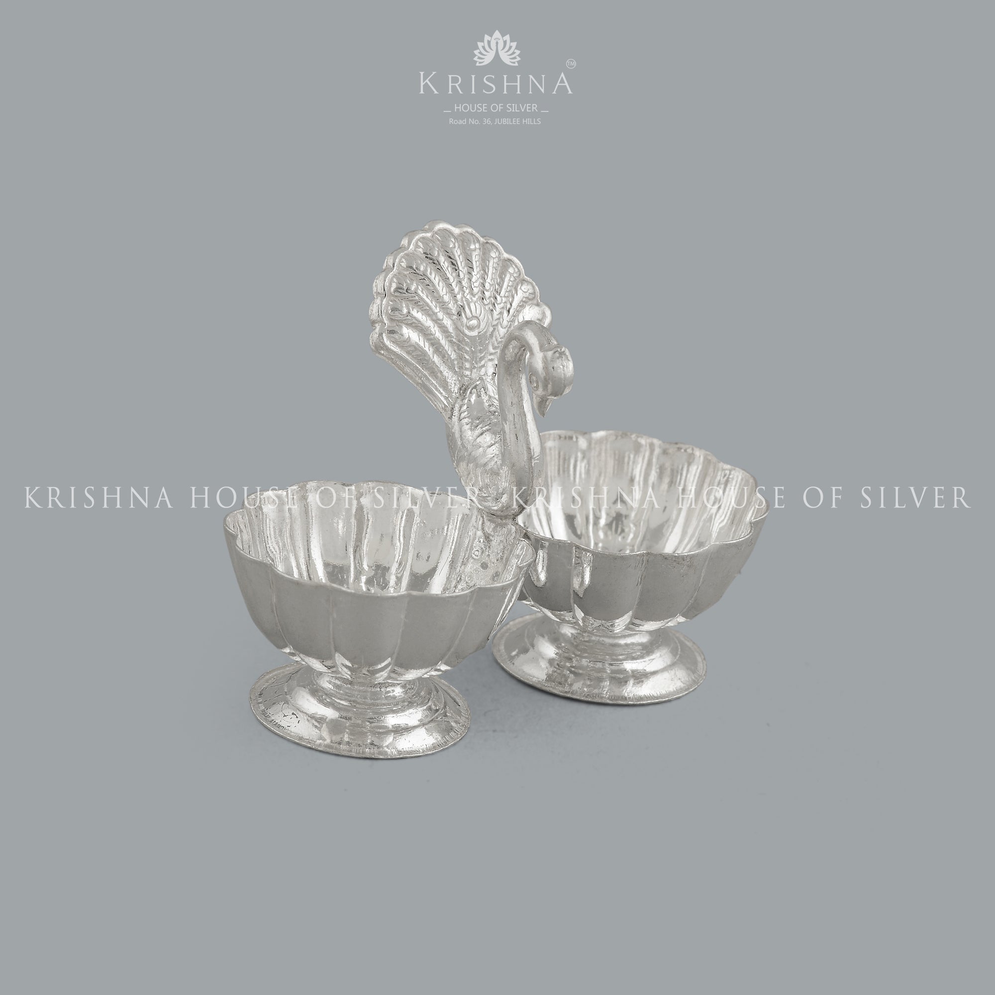 Spiritual Silver Haldi Kumkum Bharni