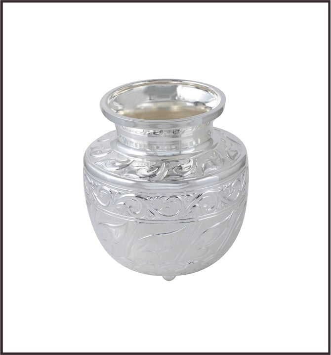 Silver Pot Nakshi Crafted
