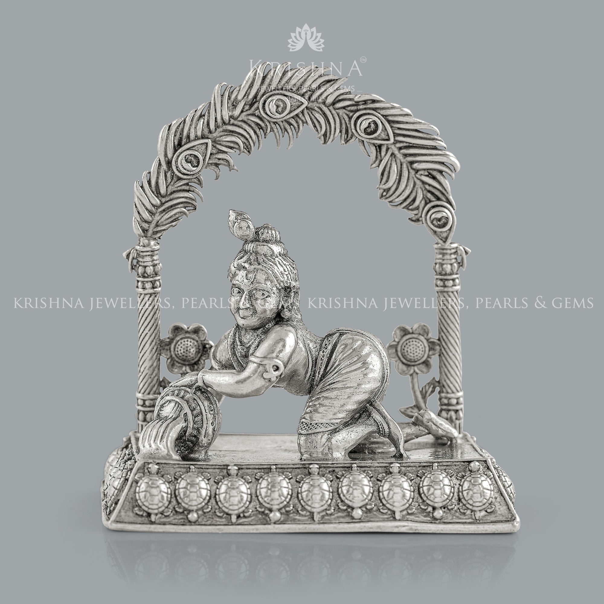 Ladoo Gopala Krishna in Silver
