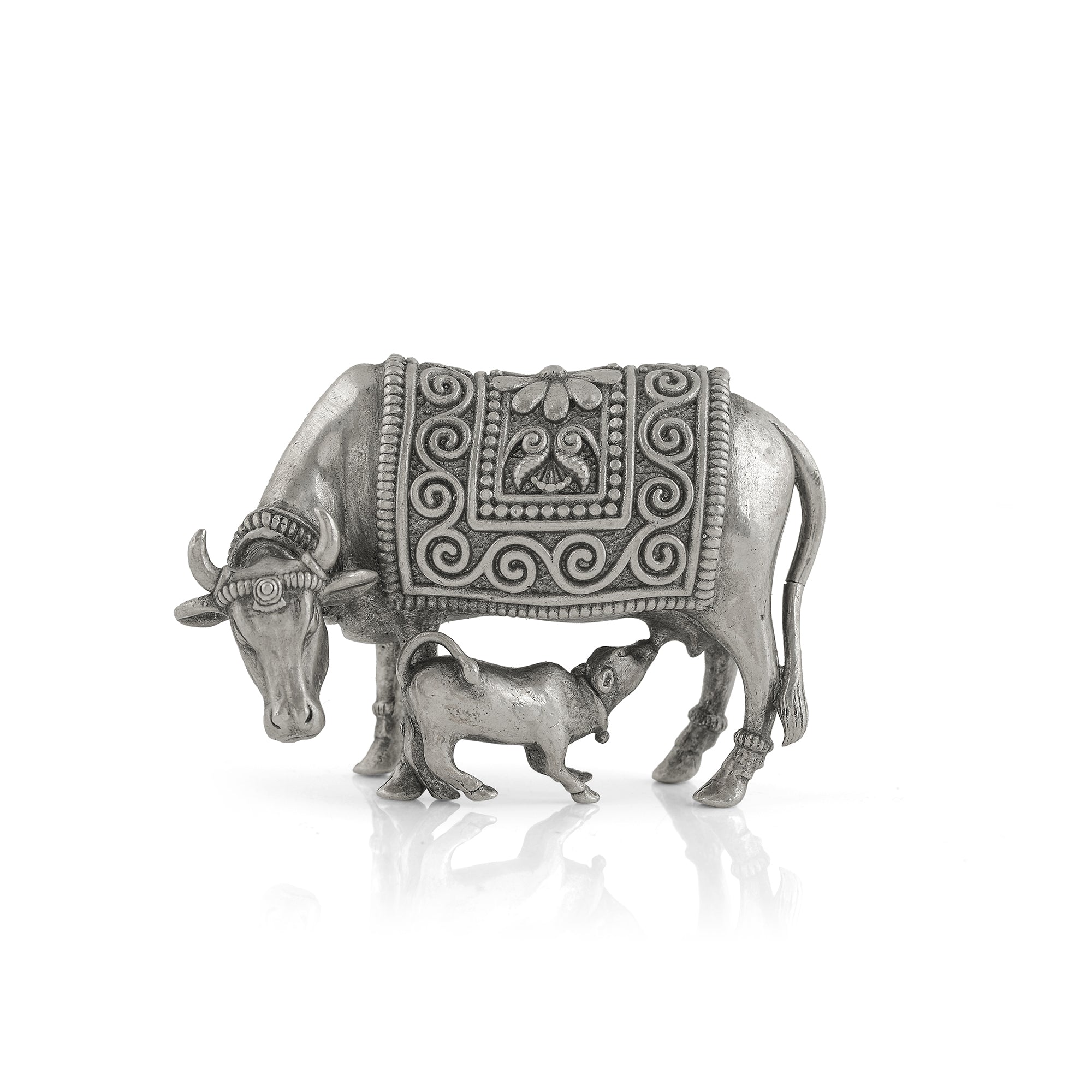 Silver Gaumatha Idol With Calf