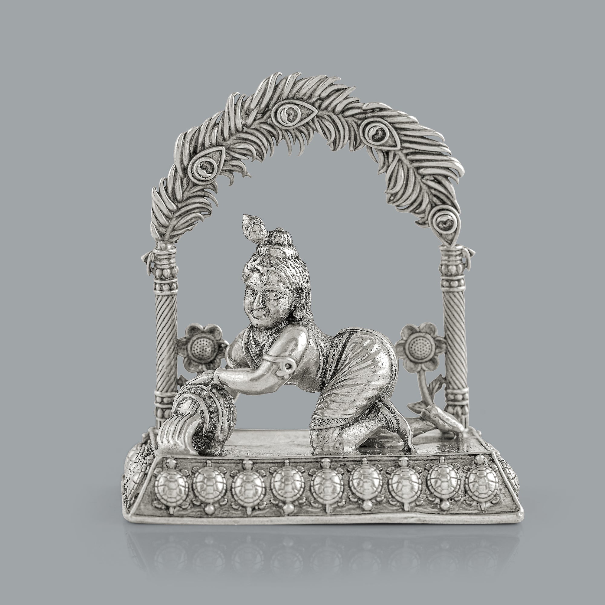 Ladoo Gopala Krishna in Silver
