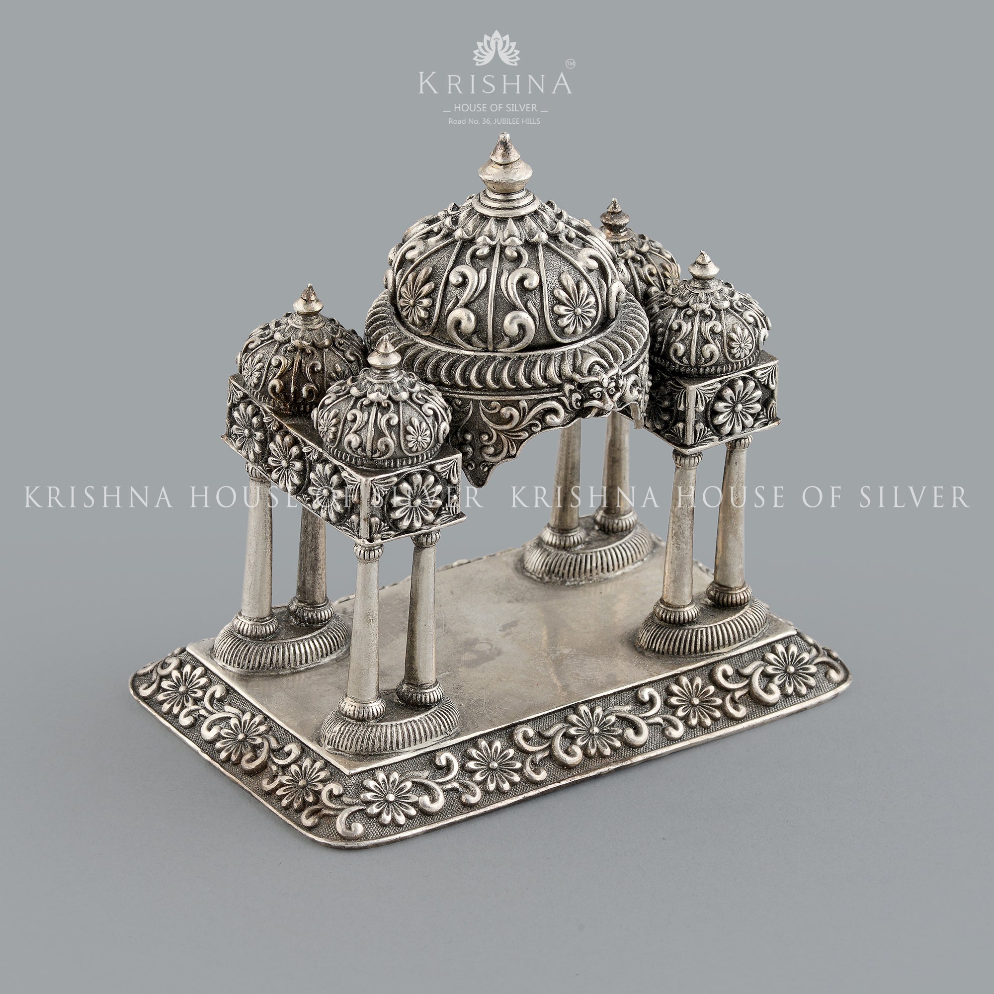 Pancha Gopuram Silver Pooja Mandapam