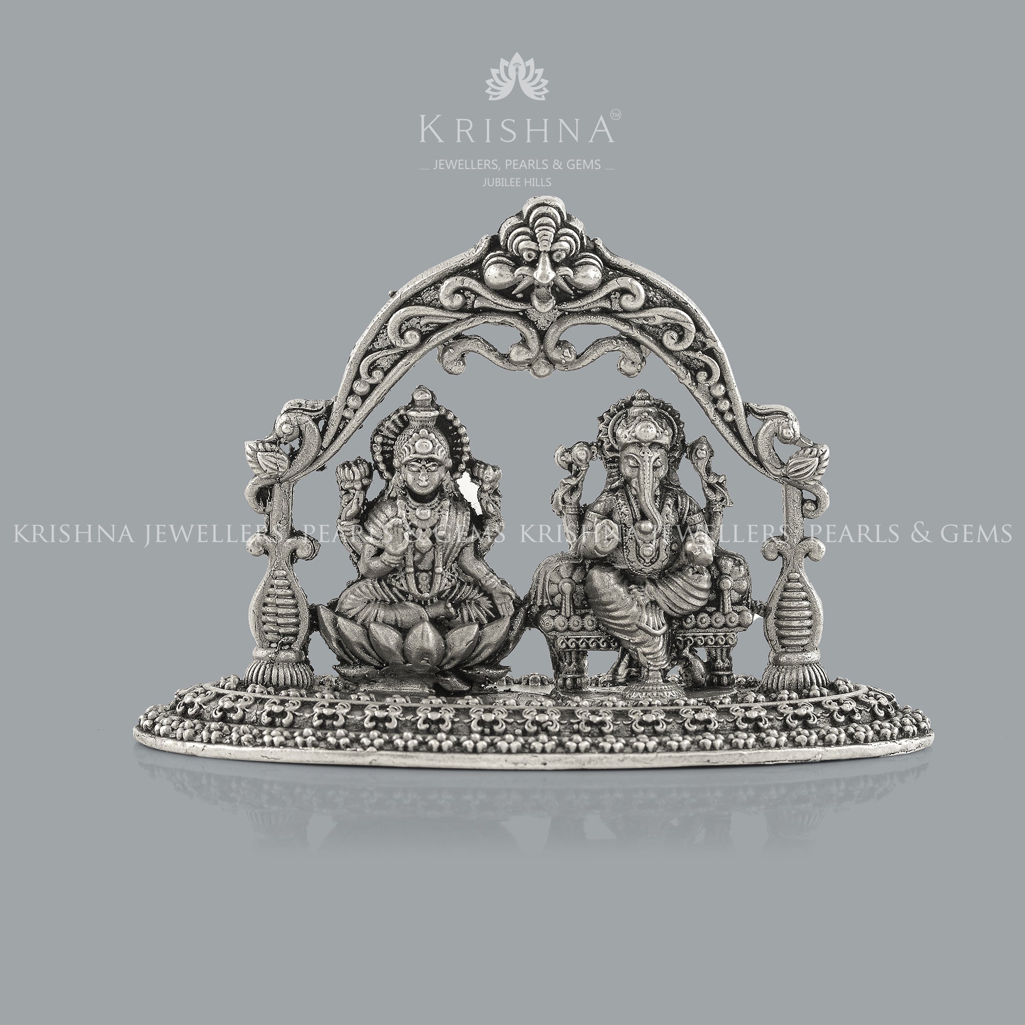 Antique Laxmi Ganesh Idol  in Silver