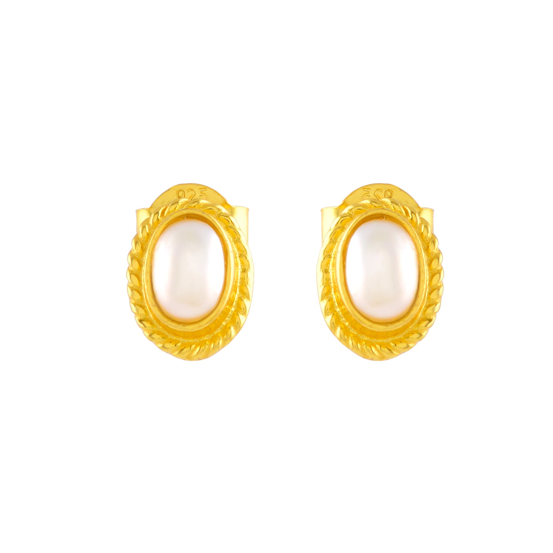Beautiful Fresh Water Button Pearl Silver Earrings - Krishna Jewellers Pearls and Gems