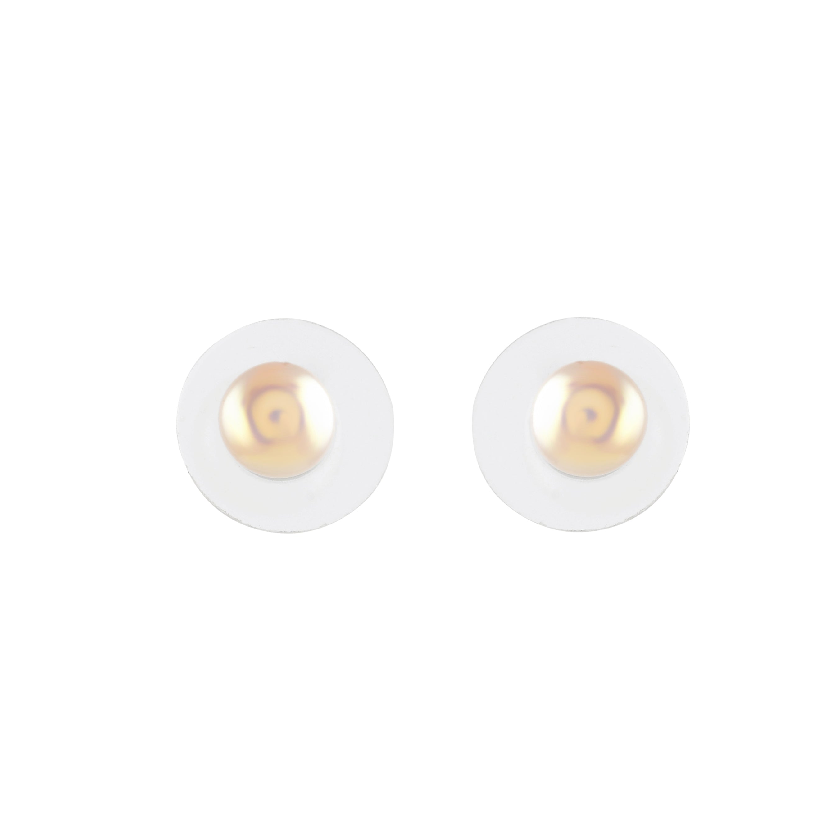 Classic Button Pearl Alloy Earrings