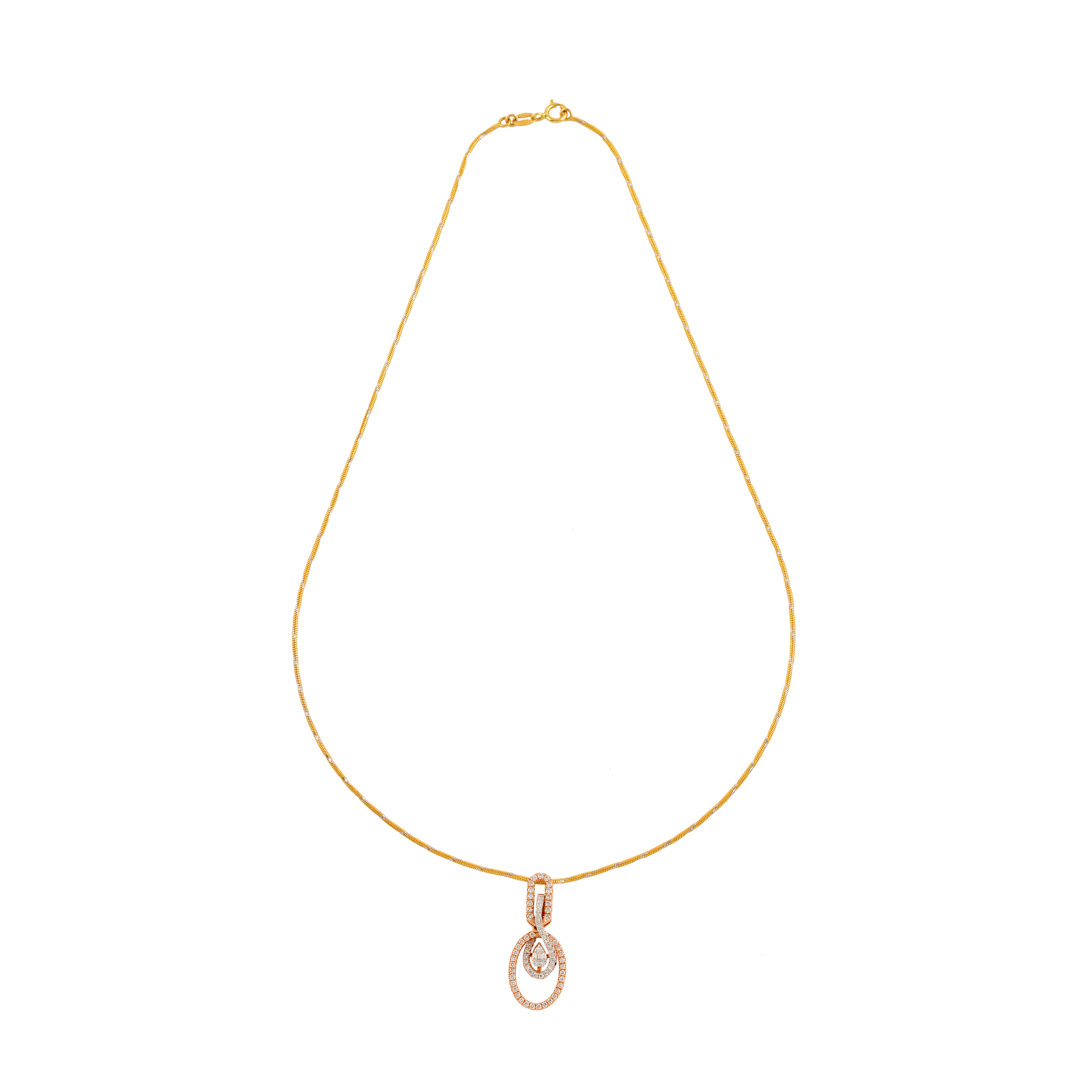 Unique Gold Chain with Diamond Pendant