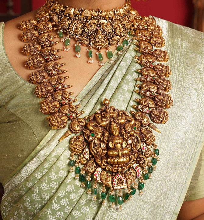 Lakshmi Devi Haram Crafted with 22k Gold