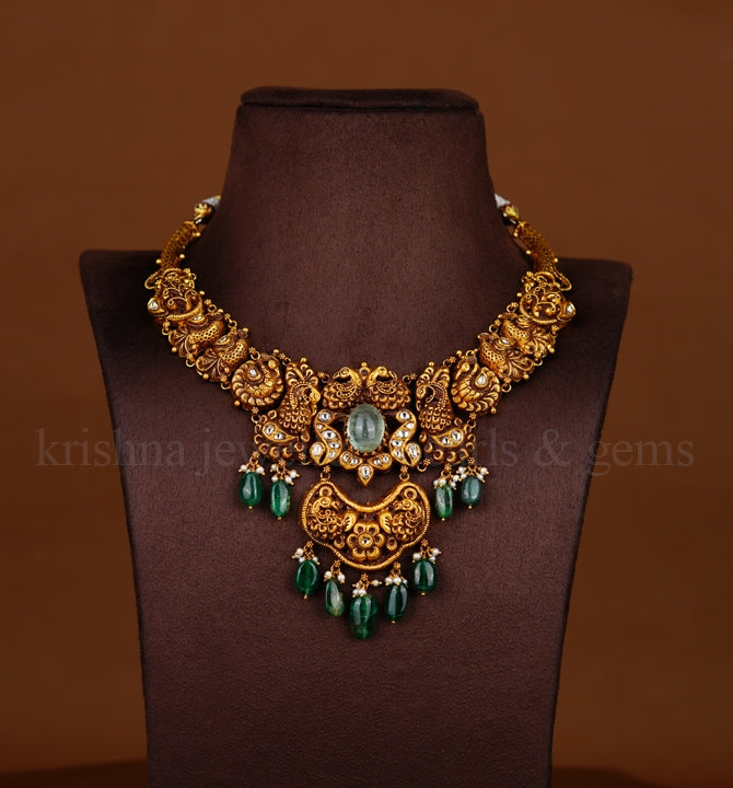 Nakshi Work Antique Gold Necklace