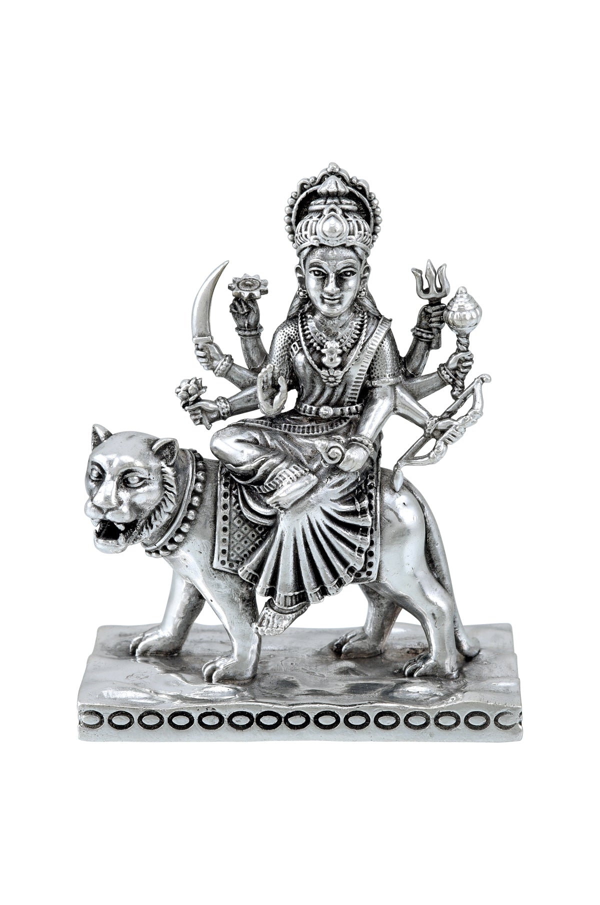 Goddess Durga in Silver