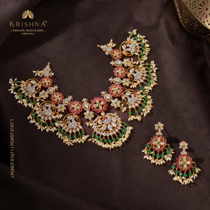 Floral & Swan Necklace Sets in Gold