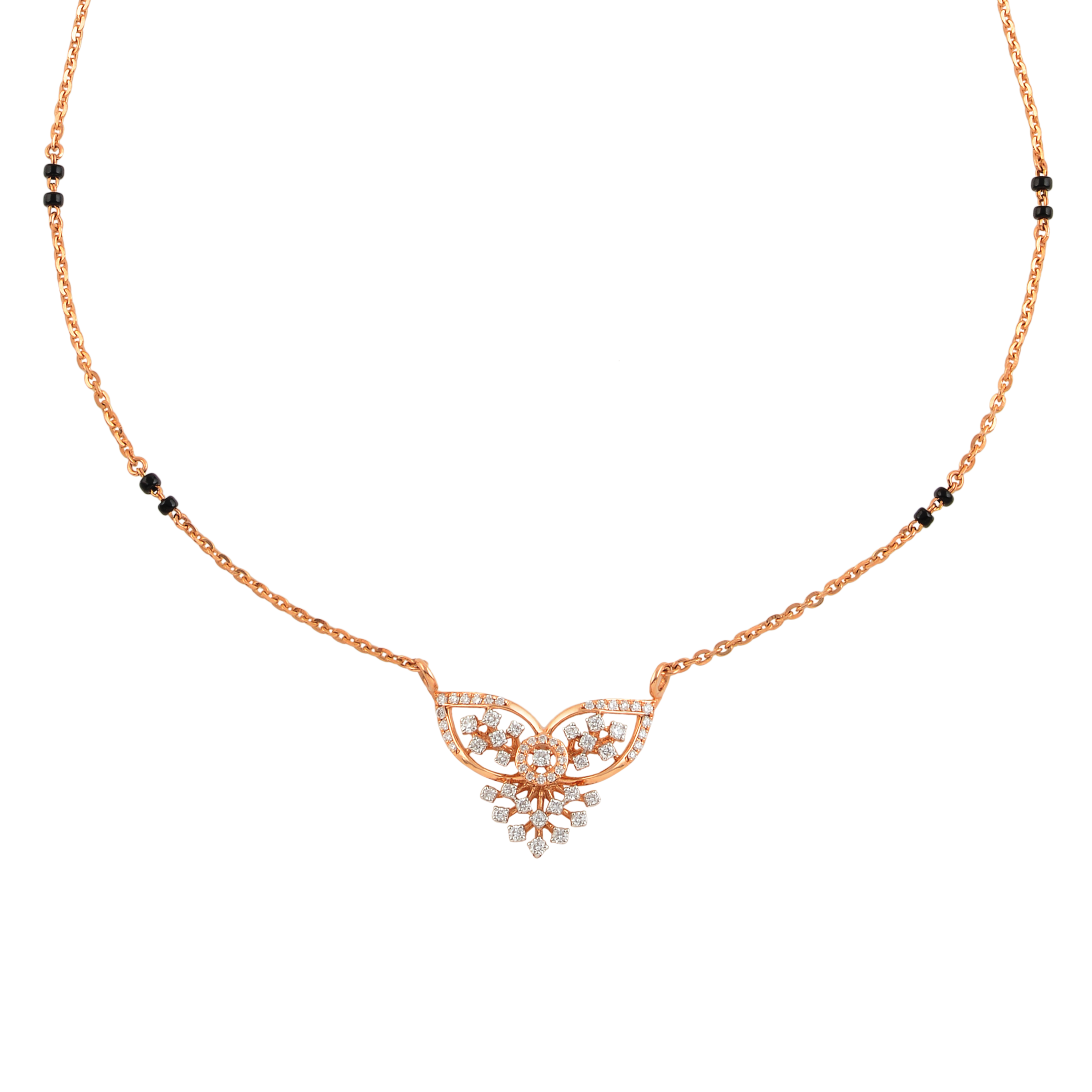 Traditional Mangalsutra with Leaf Motif Pendant