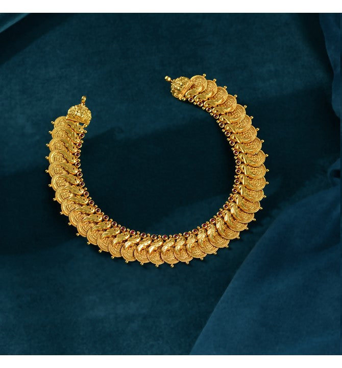 Lakshmi Kasulu Gold Choker Necklace