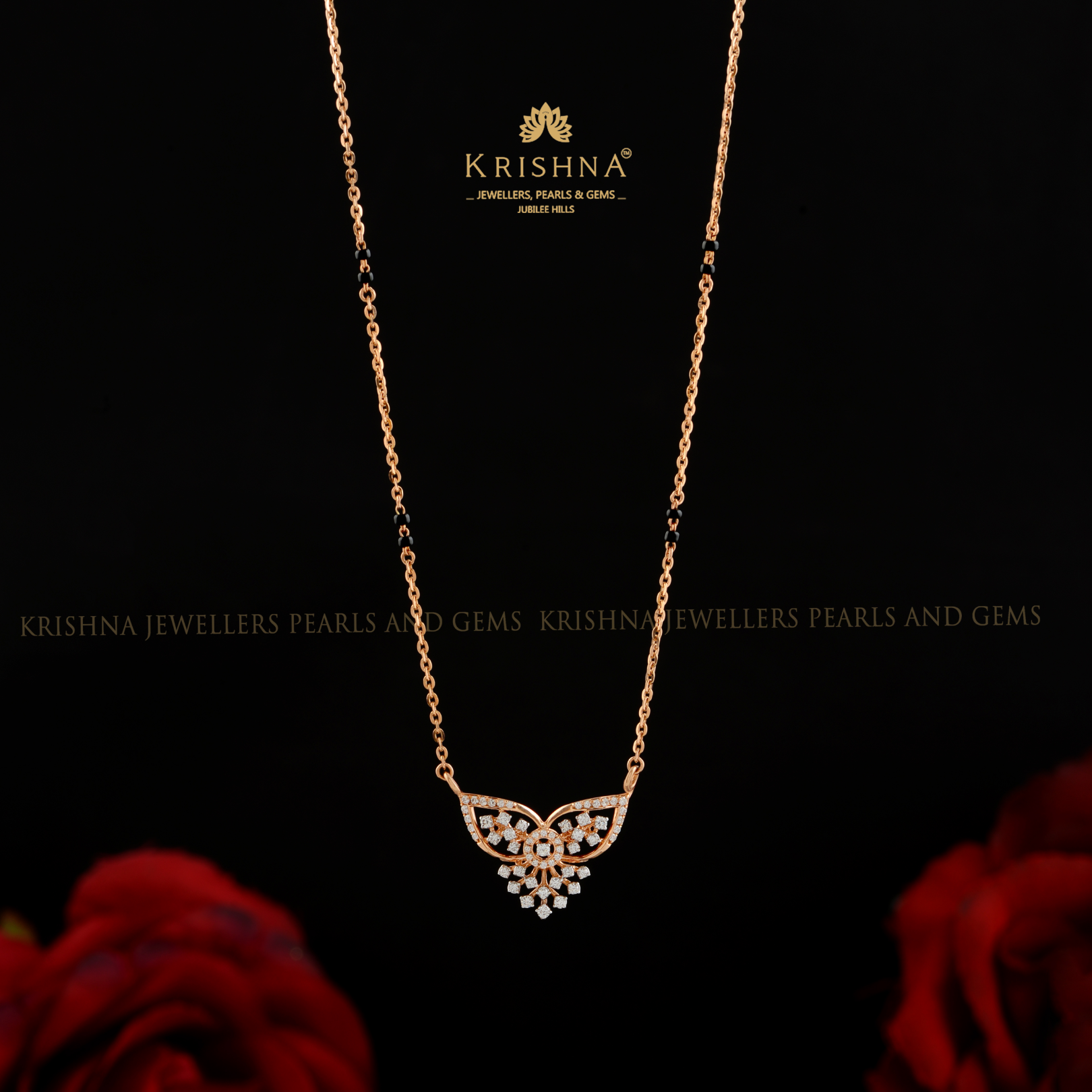 Traditional Mangalsutra with Leaf Motif Pendant