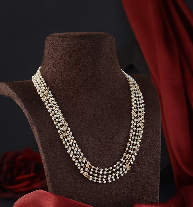 Multi-Layered Gold Pearl Mala