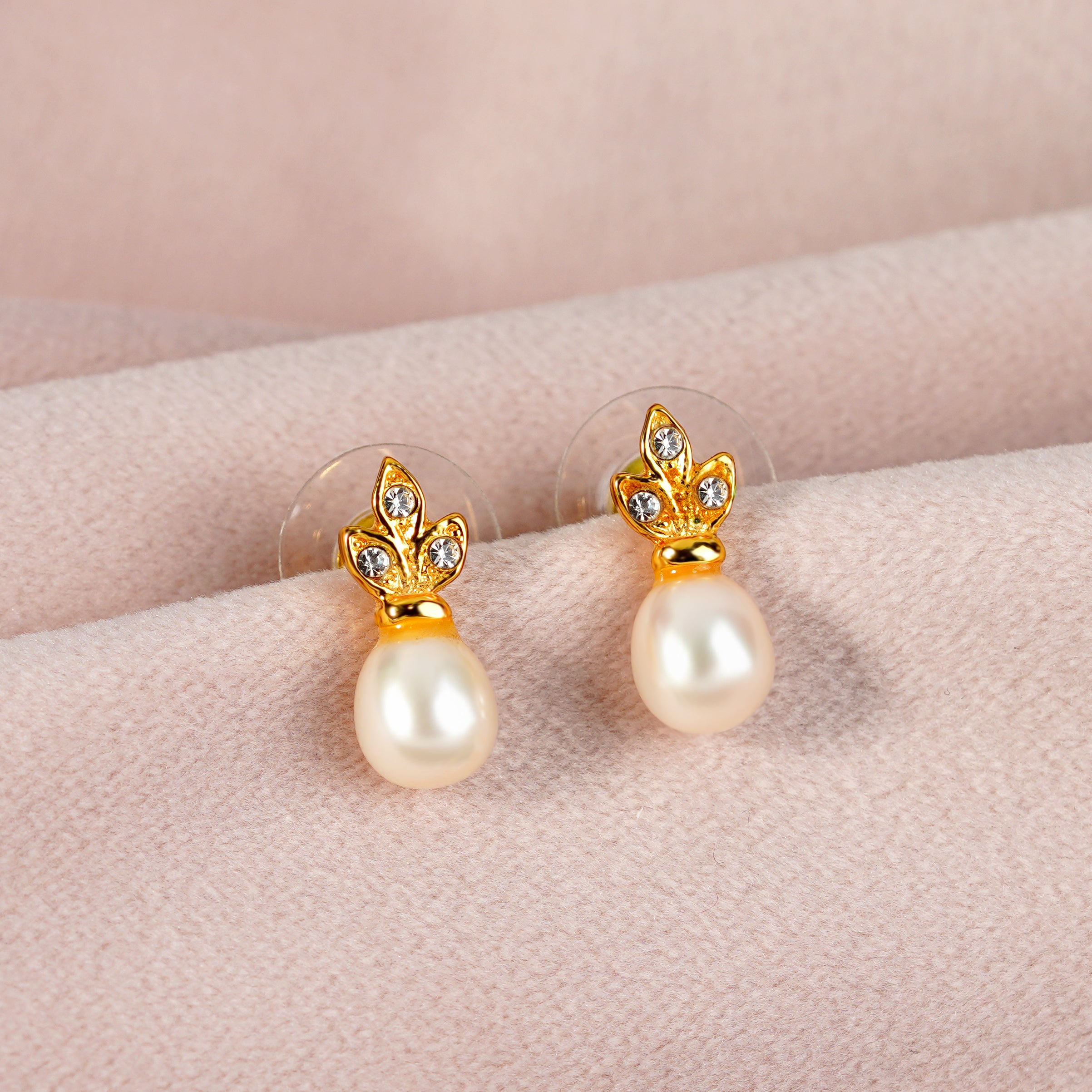 Drop Pearl Studs Earrings