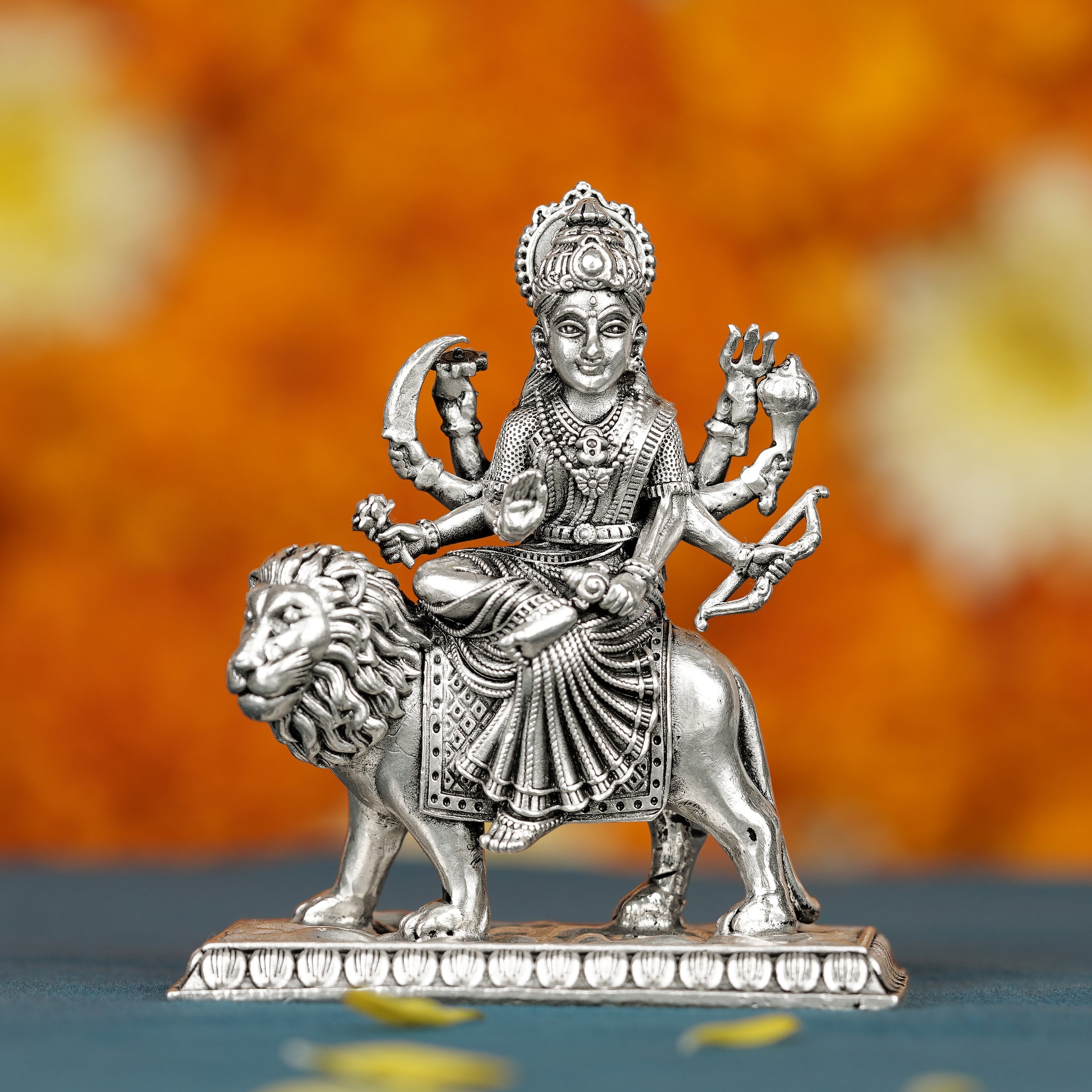 Maa Durga Idol In Silver