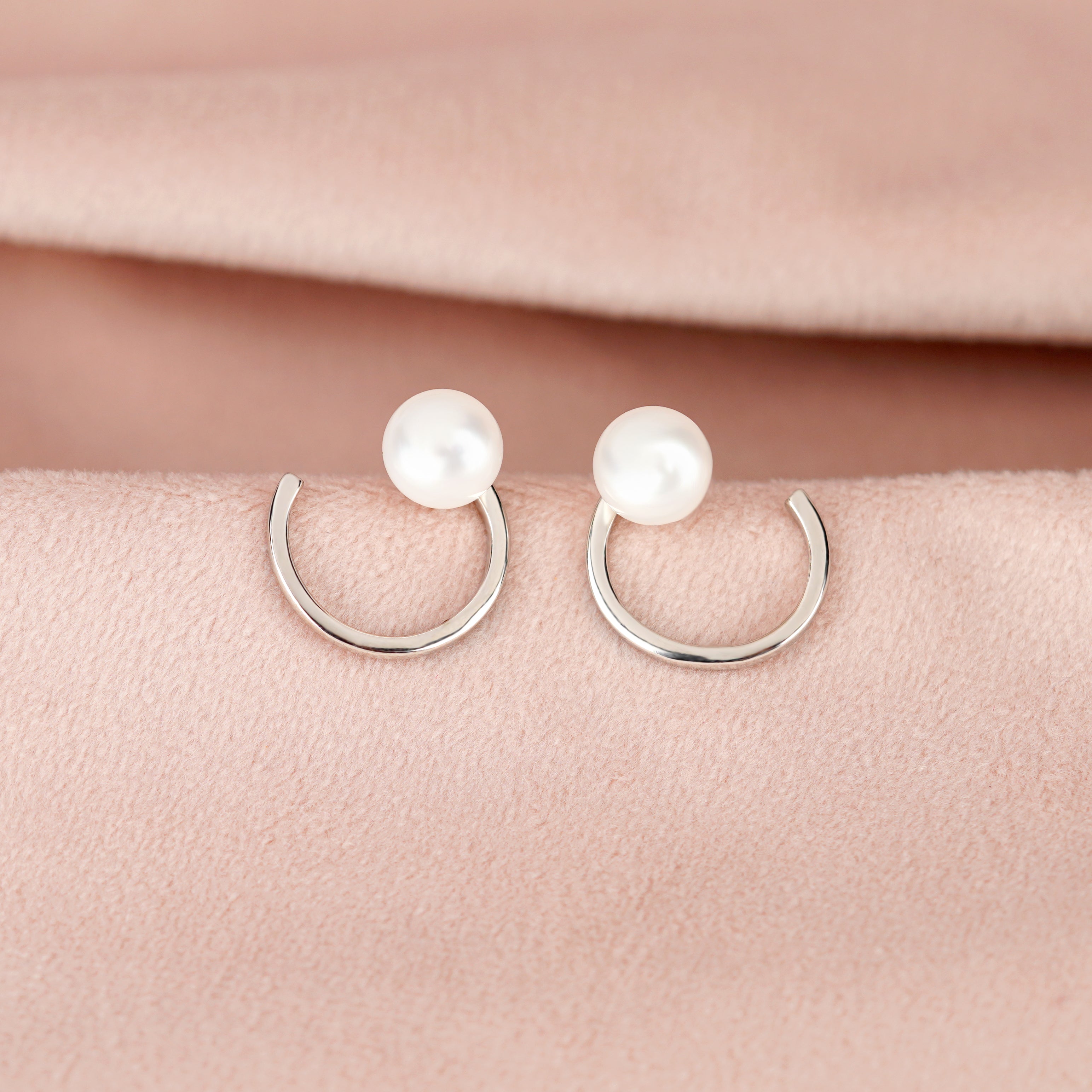 Graceful Pearl Stud Earrings