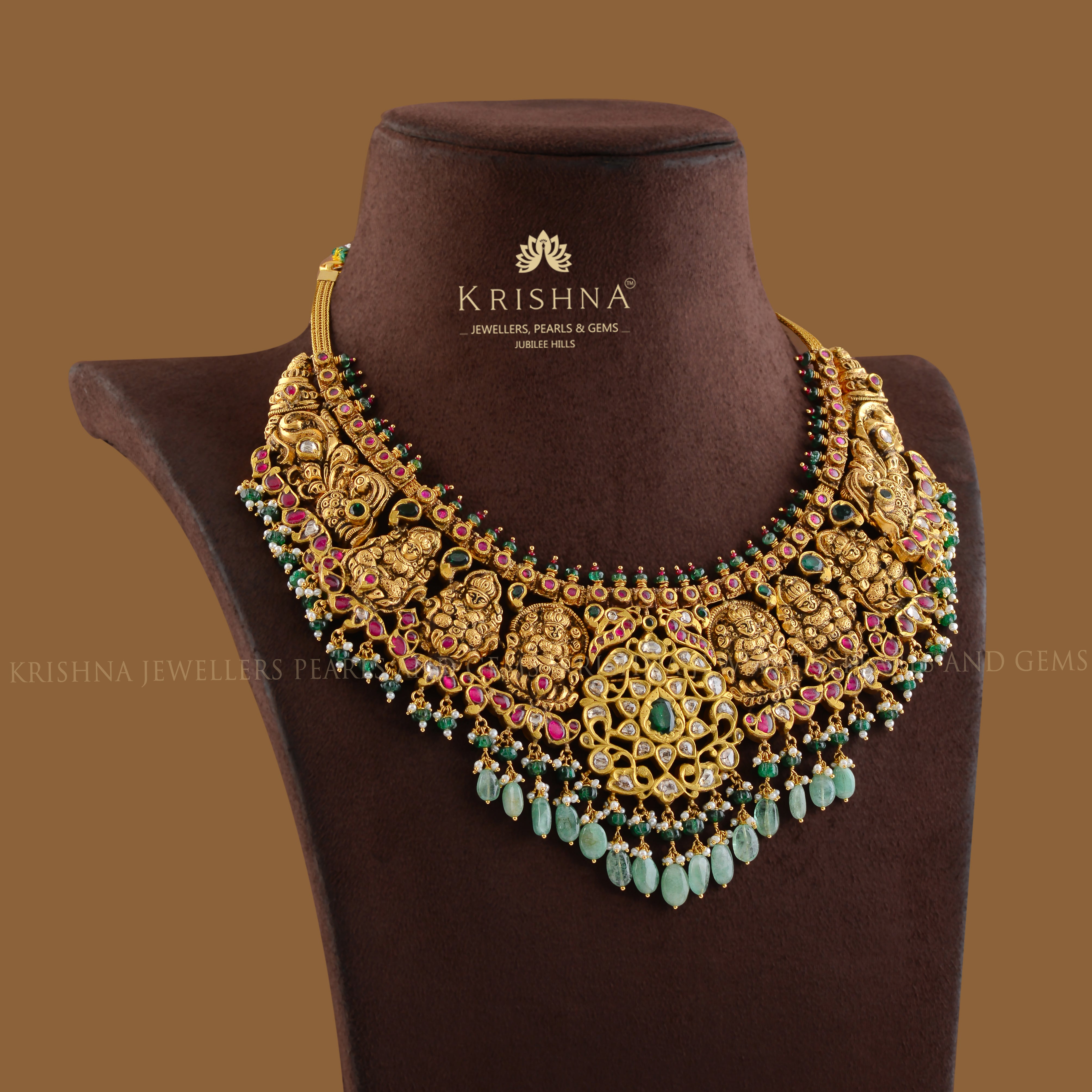 Goddess Lakshmi Gold Necklace