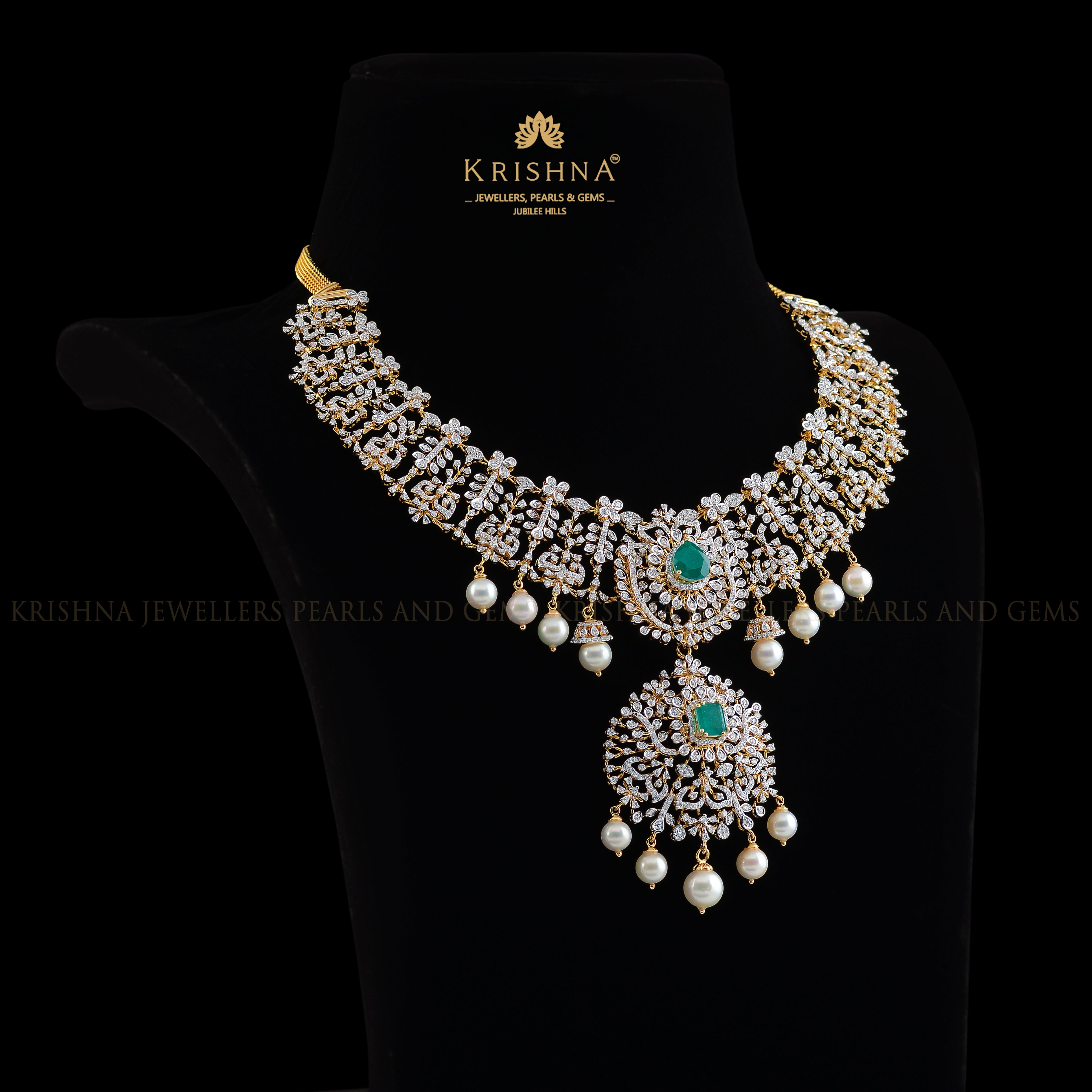Regal Floral Diamond Necklace
