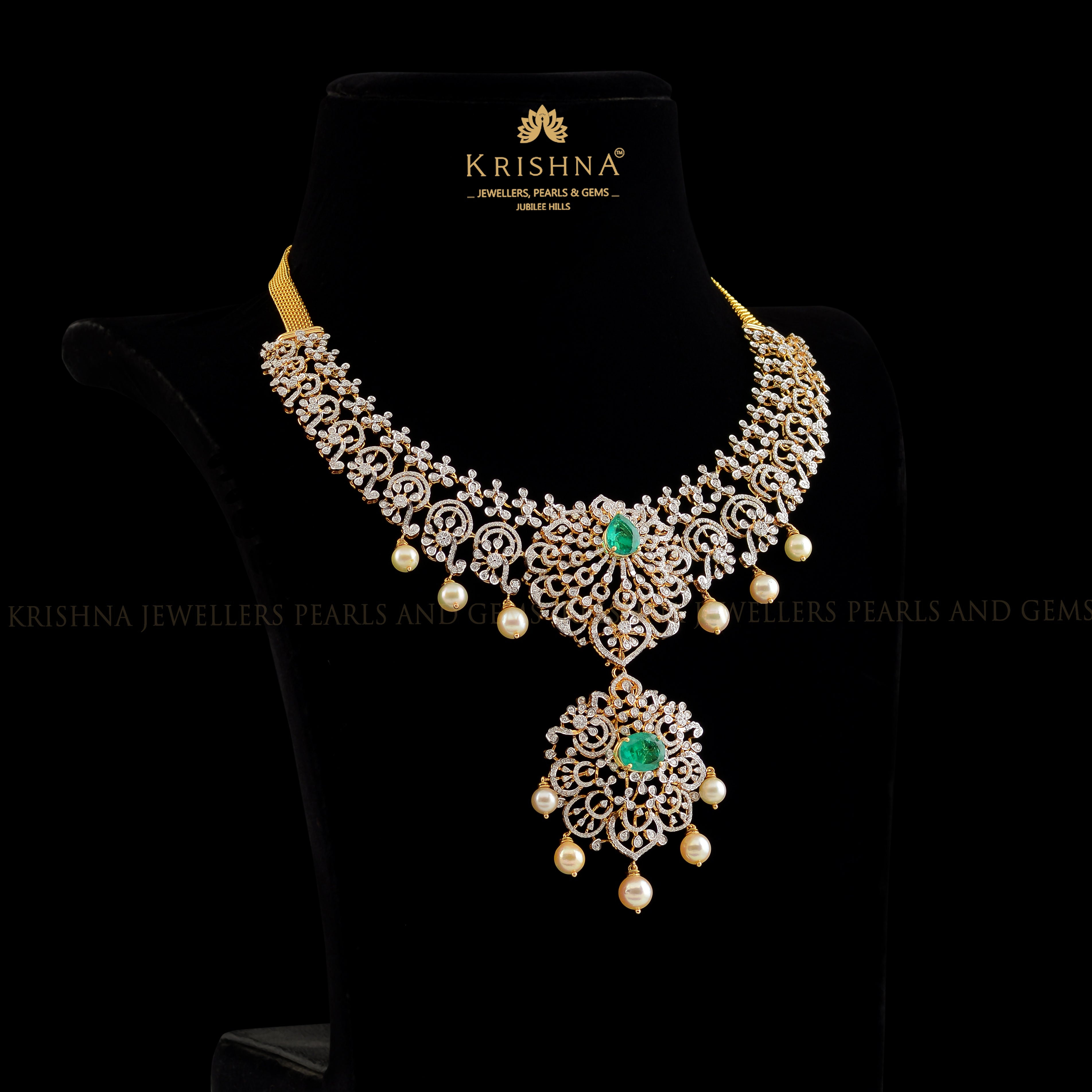 Statement Floral Diamond Necklace