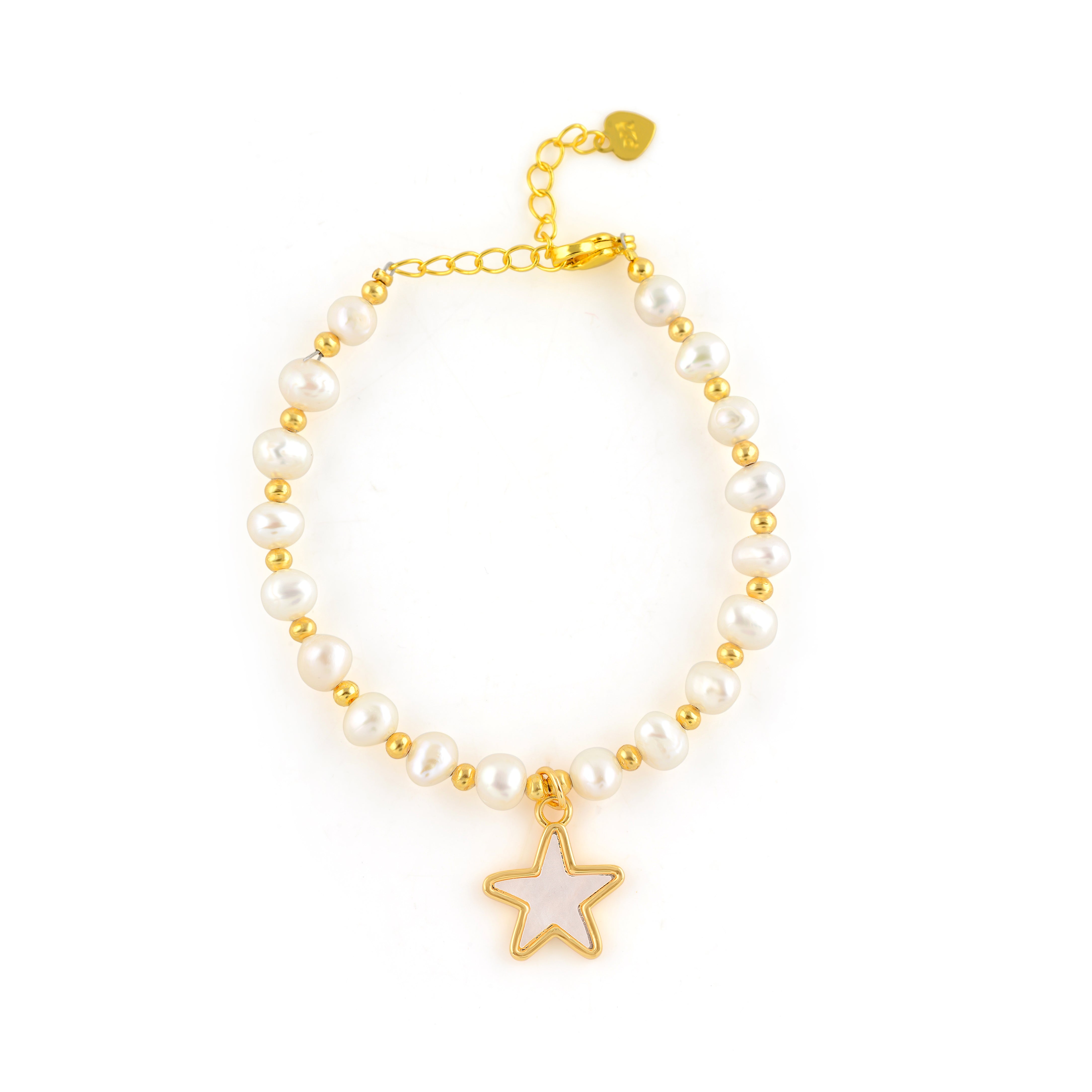 Star clasp pearl bracelet - Krishna Jewellers Pearls and Gems