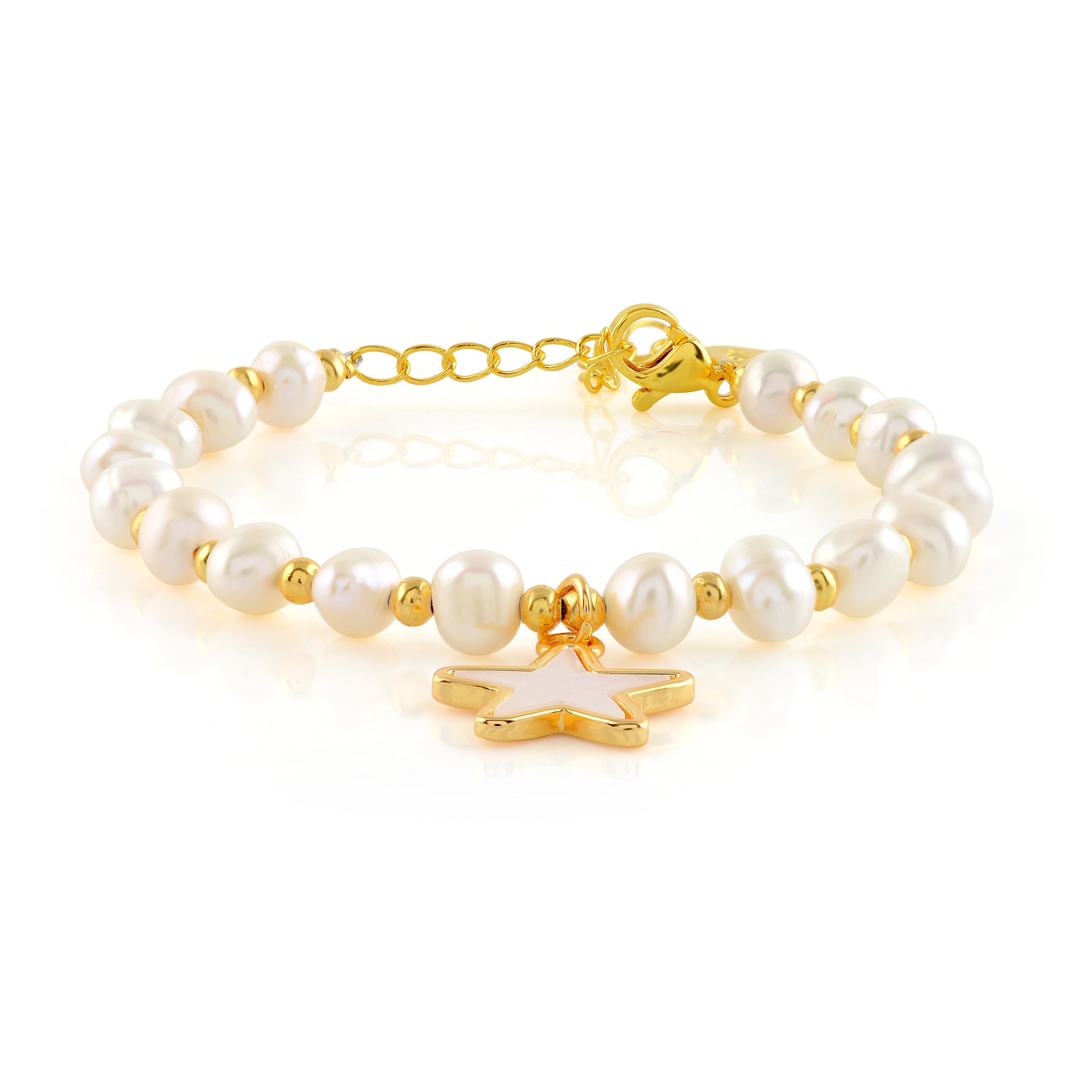 Star clasp pearl bracelet - Krishna Jewellers Pearls and Gems
