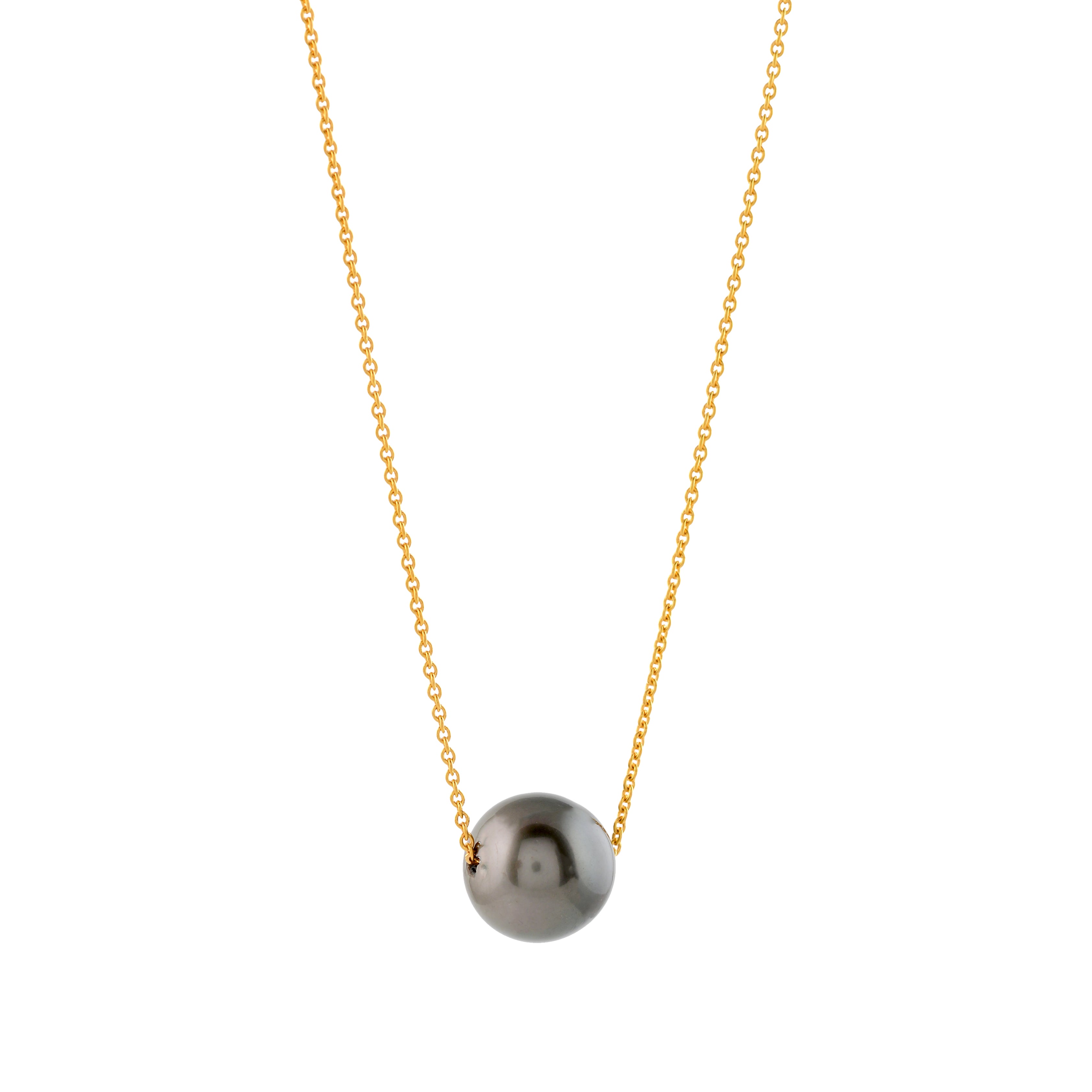 Stunning Elegance Tahitian Pearl and 22k Gold Chain