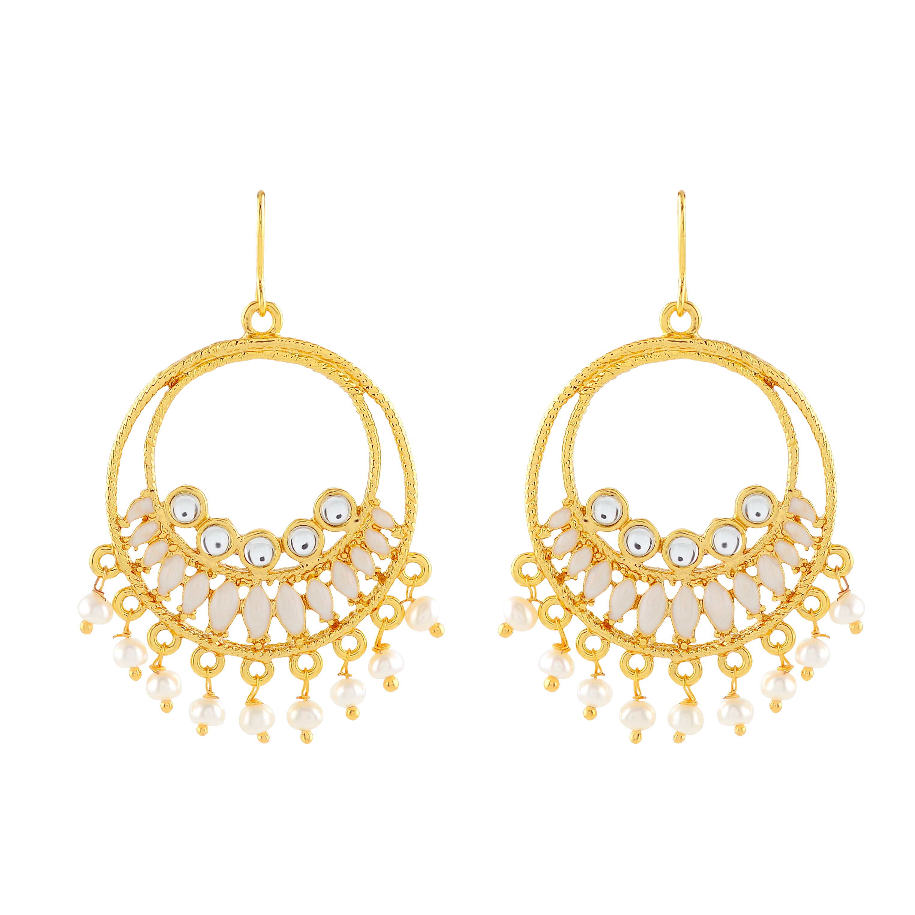 Stylish Jumbo Pearl Hoop earrings