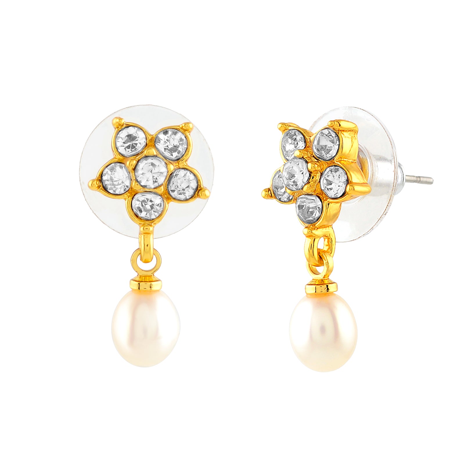 Dainty Hanging Pearl Earrings - Krishna Jewellers Pearls and Gems