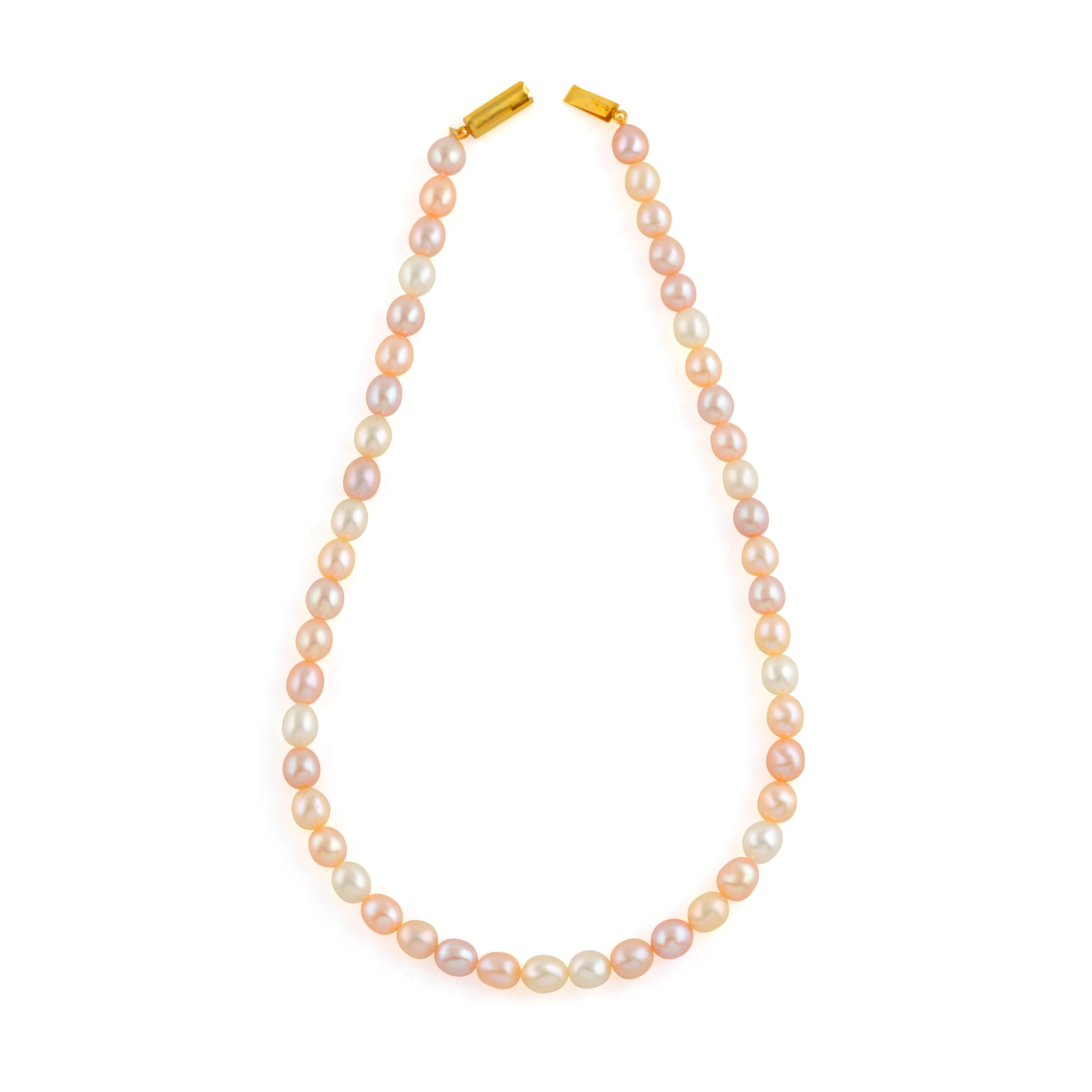 Gorgeous Pink Pearl Double-Line Necklace