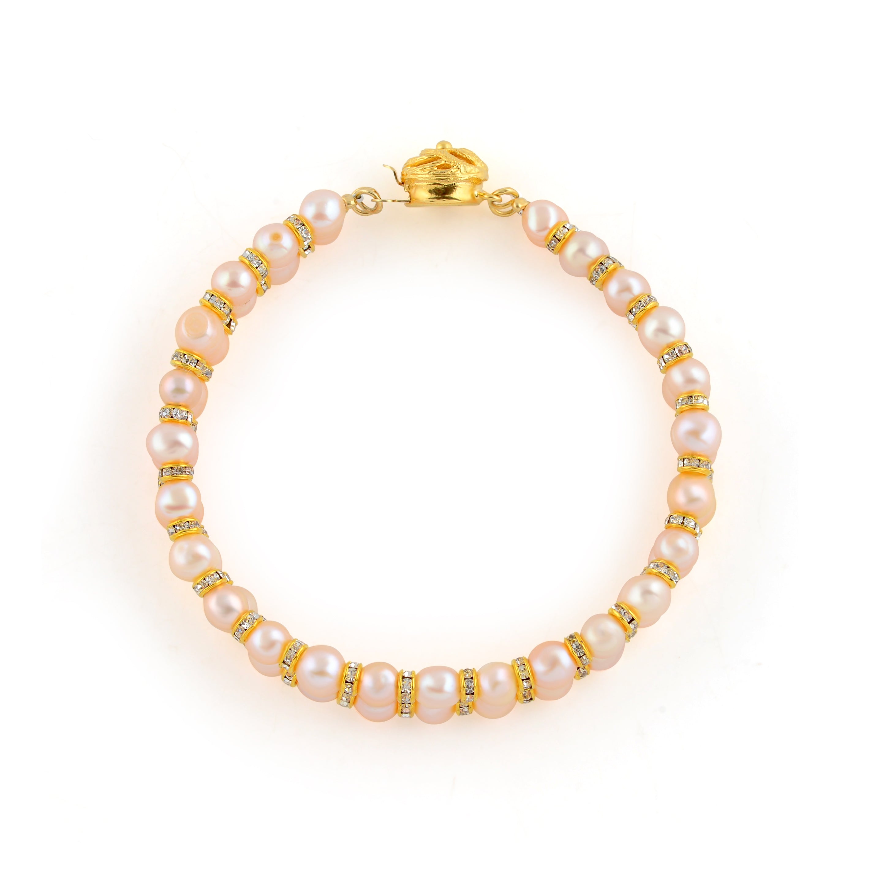 Glowing Regal Round Pearl bracelet