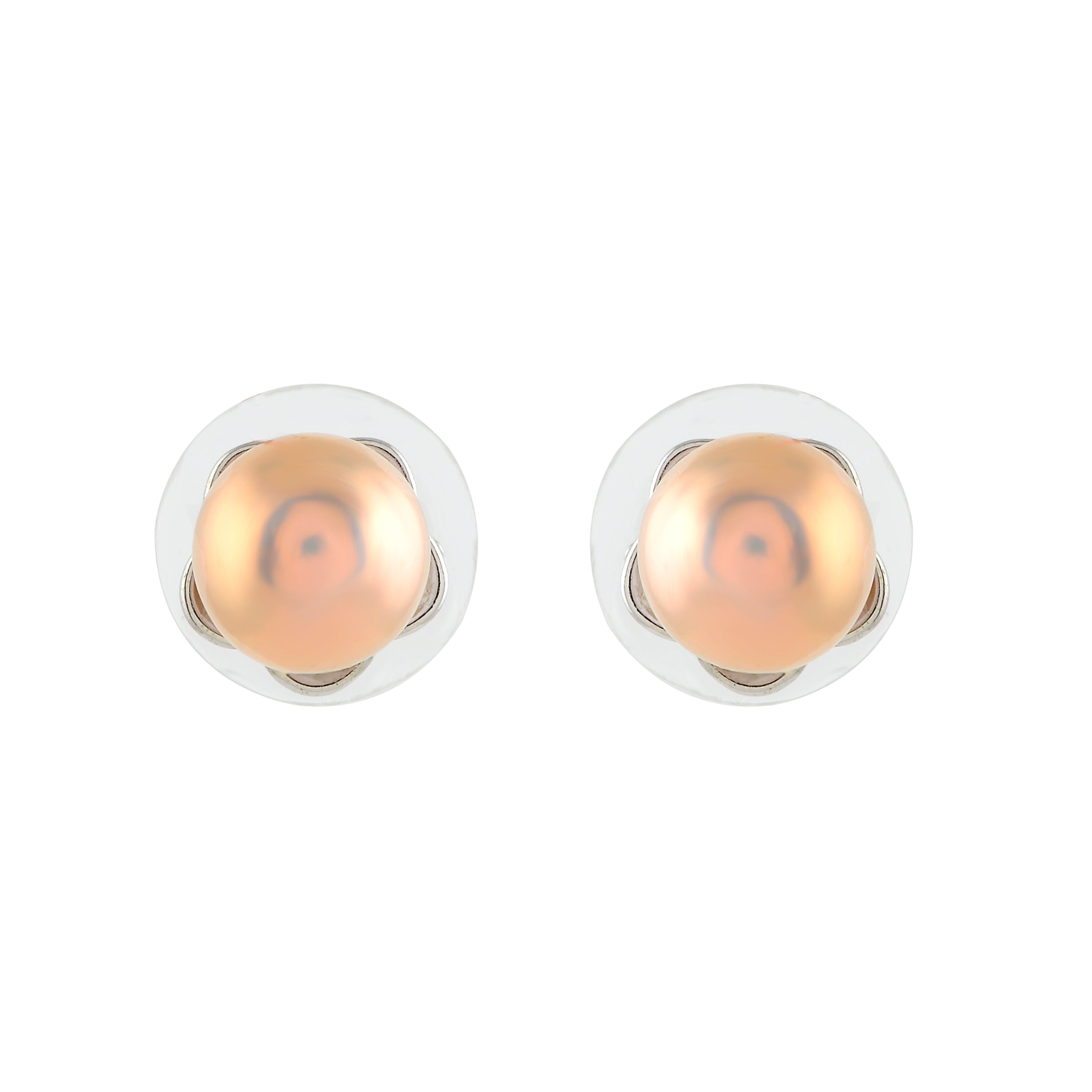 Classic Round Pearl Alloy Earrings