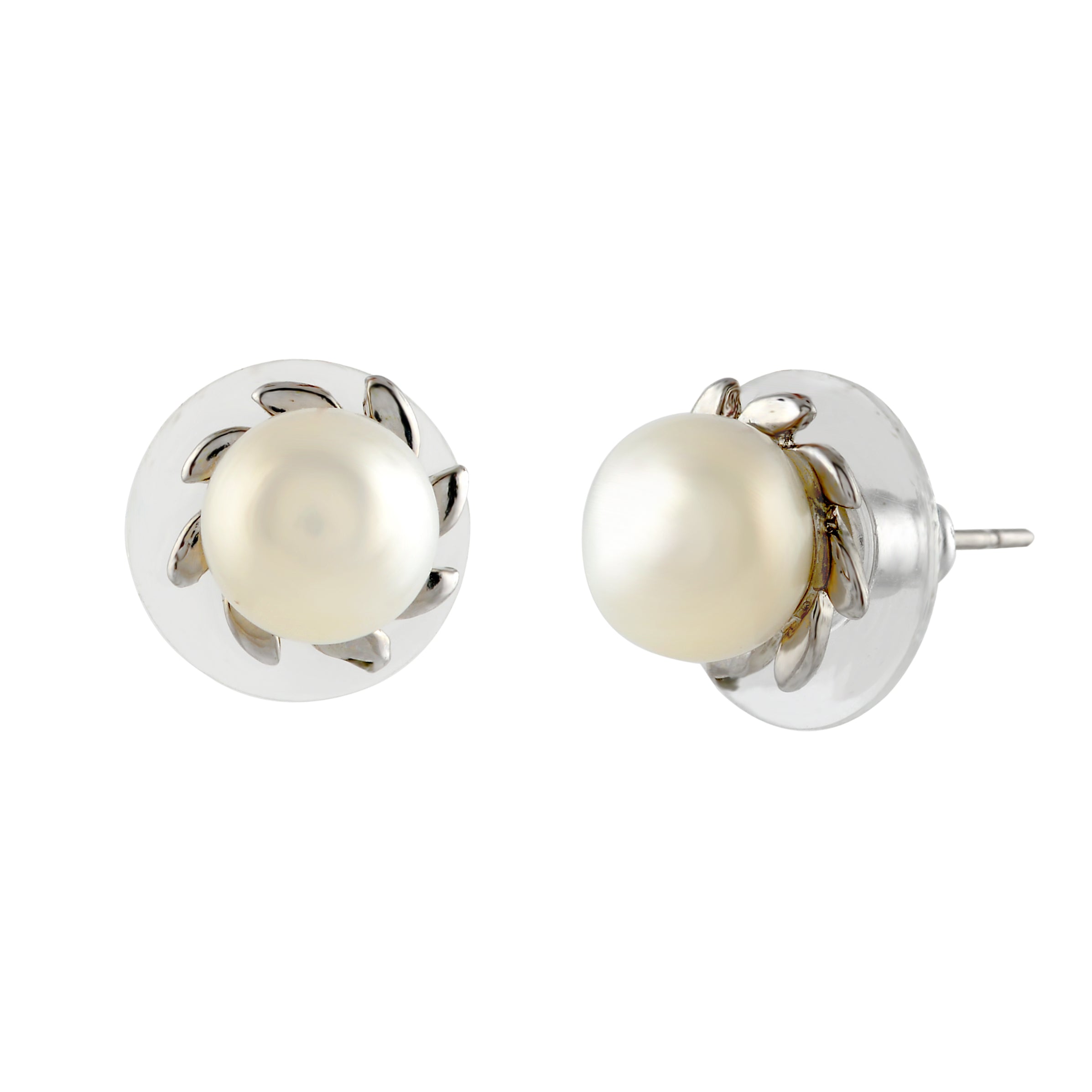 Swirl Pattern Pearl Stud - Krishna Jewellers Pearls and Gems