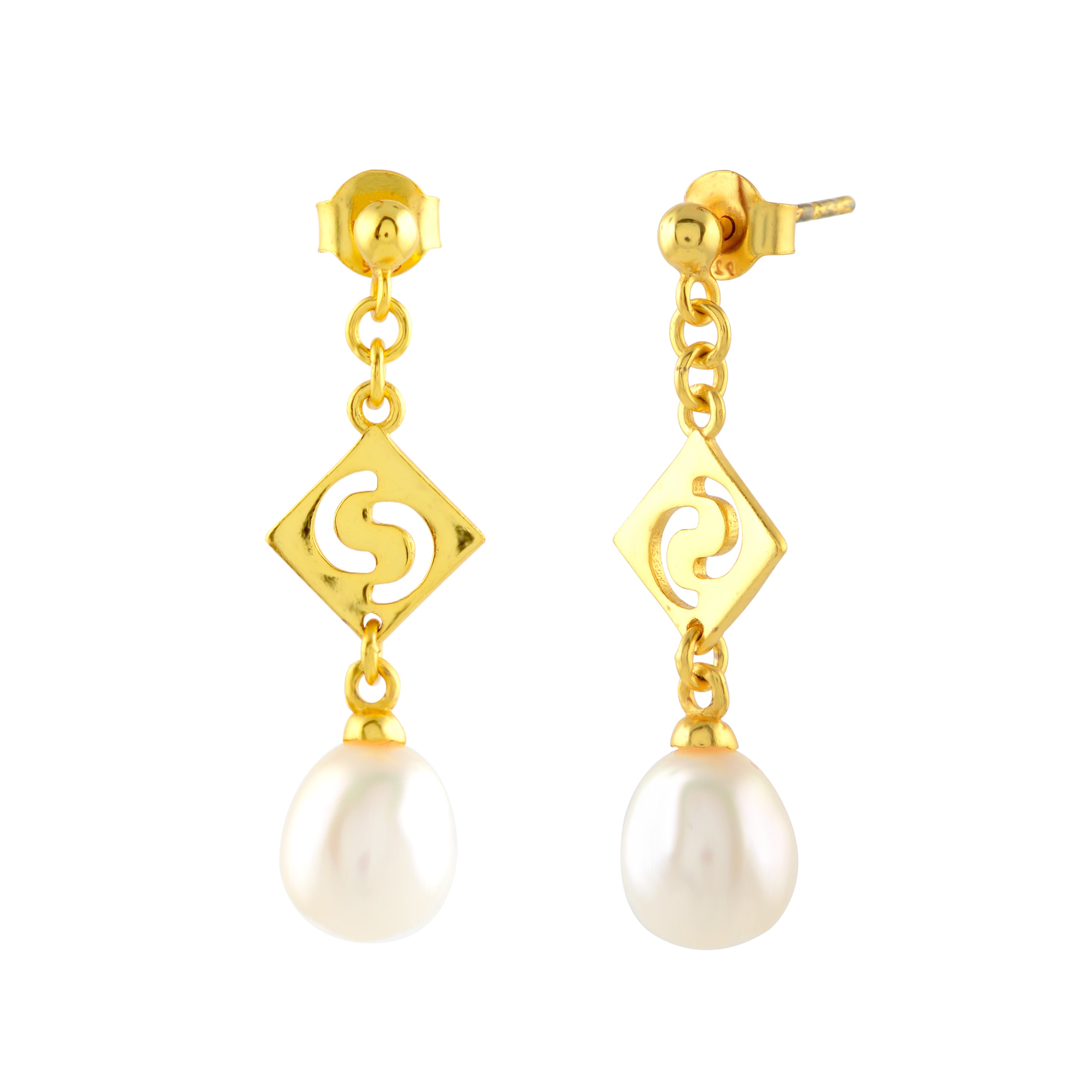 Charming Pearl Drop Earrings - Krishna Jewellers Pearls and Gems