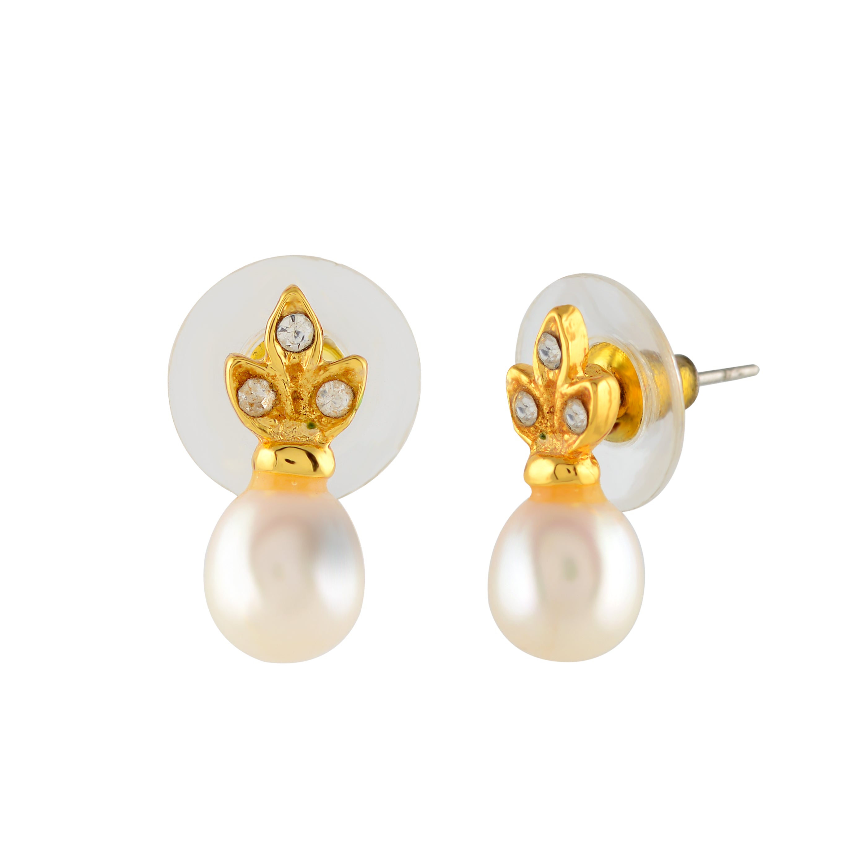 Drop Pearl Studs Earrings - Krishna Jewellers Pearls and Gems