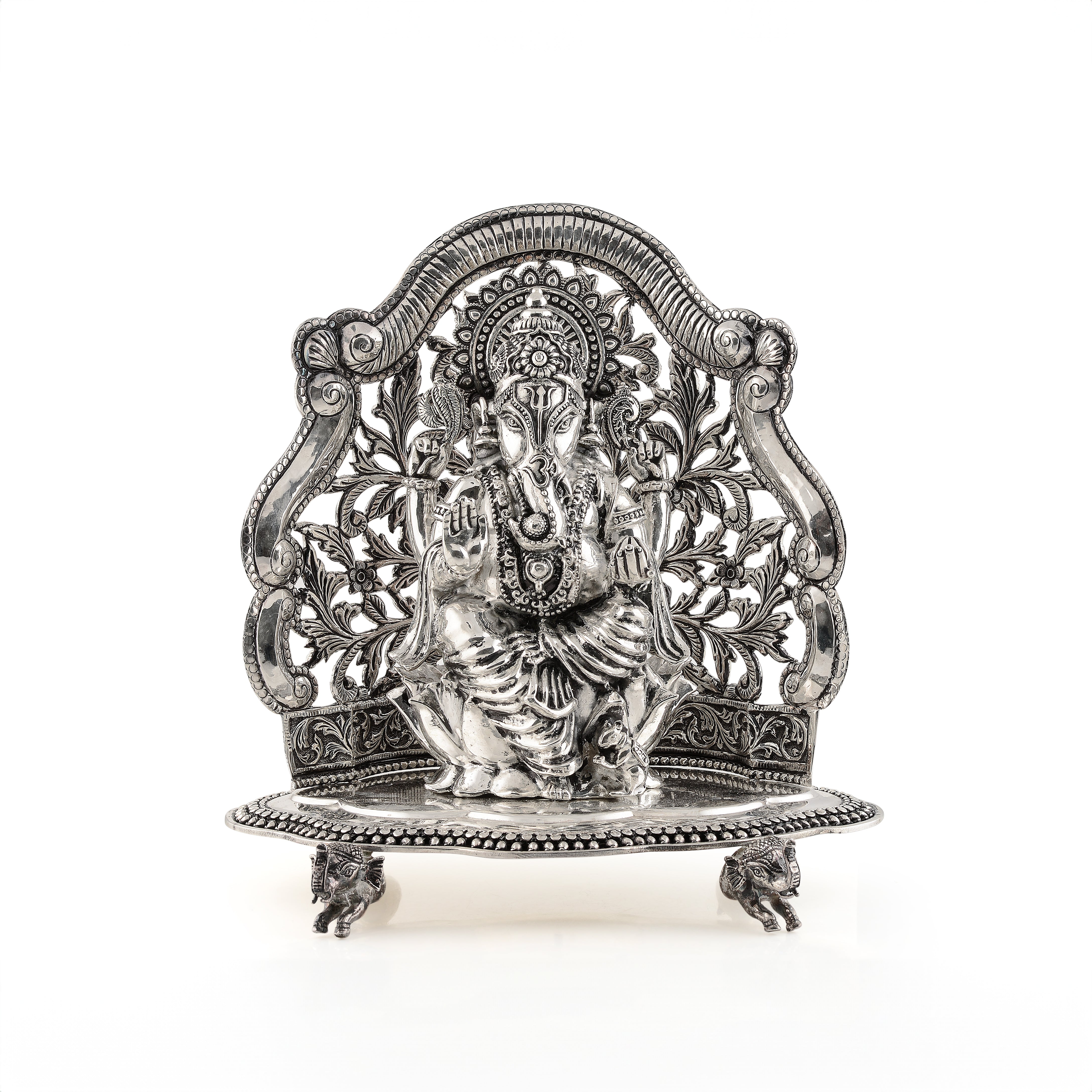 Silver Ganesh Ji a symbol of divine elegance.