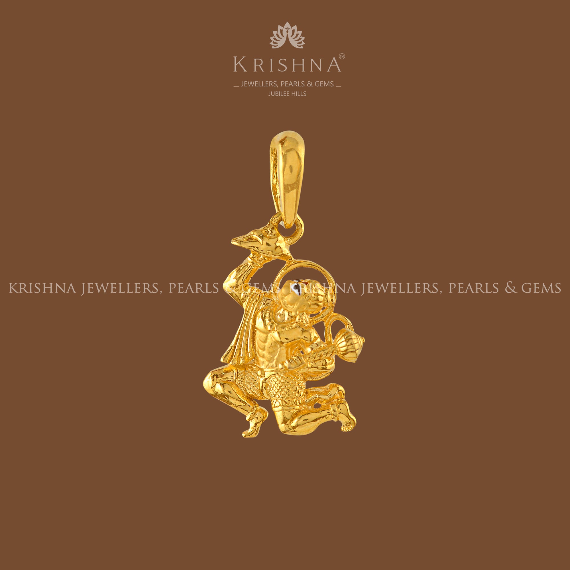 Hanuman Pendant in Gold