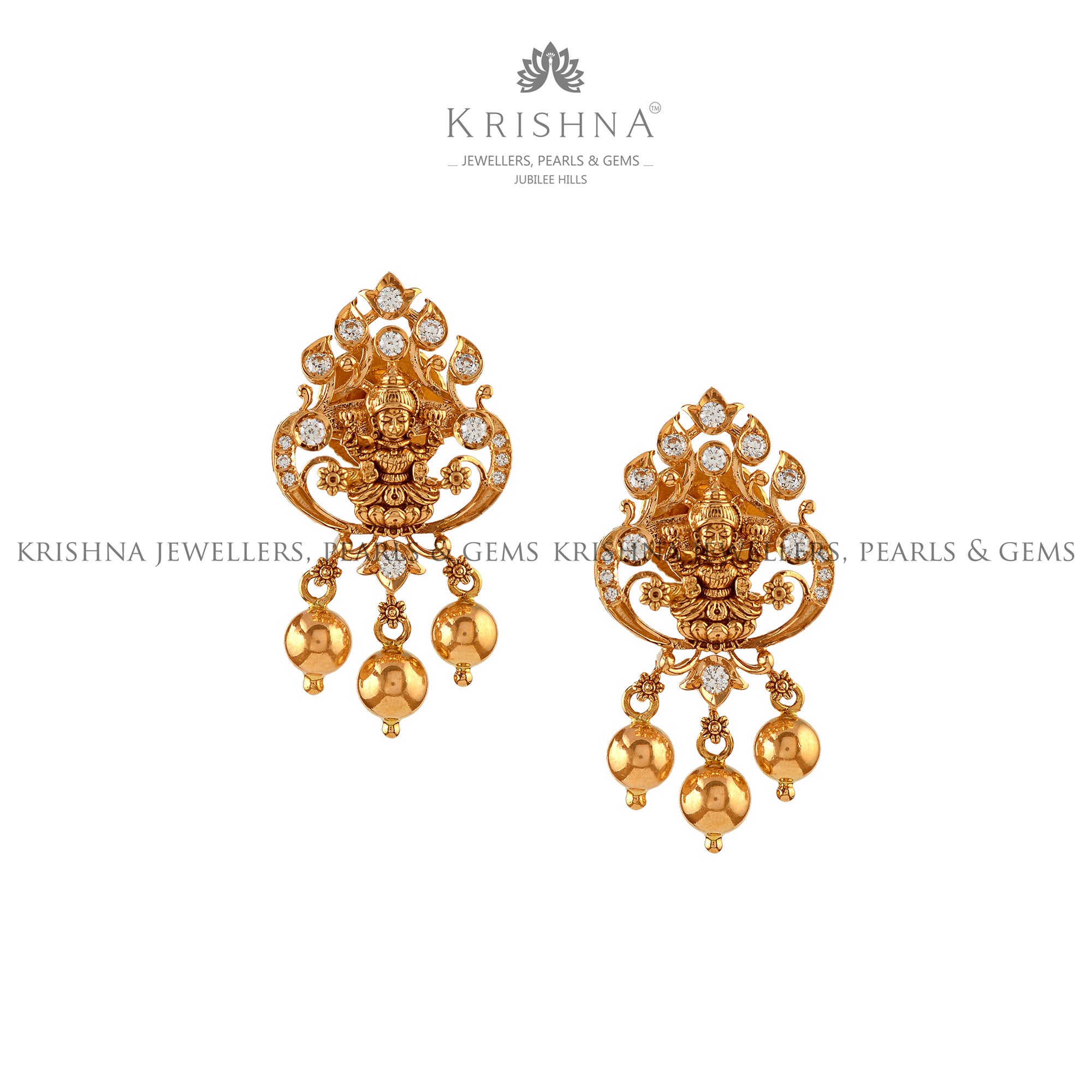 Lakshmi devi ear tops Clearance
