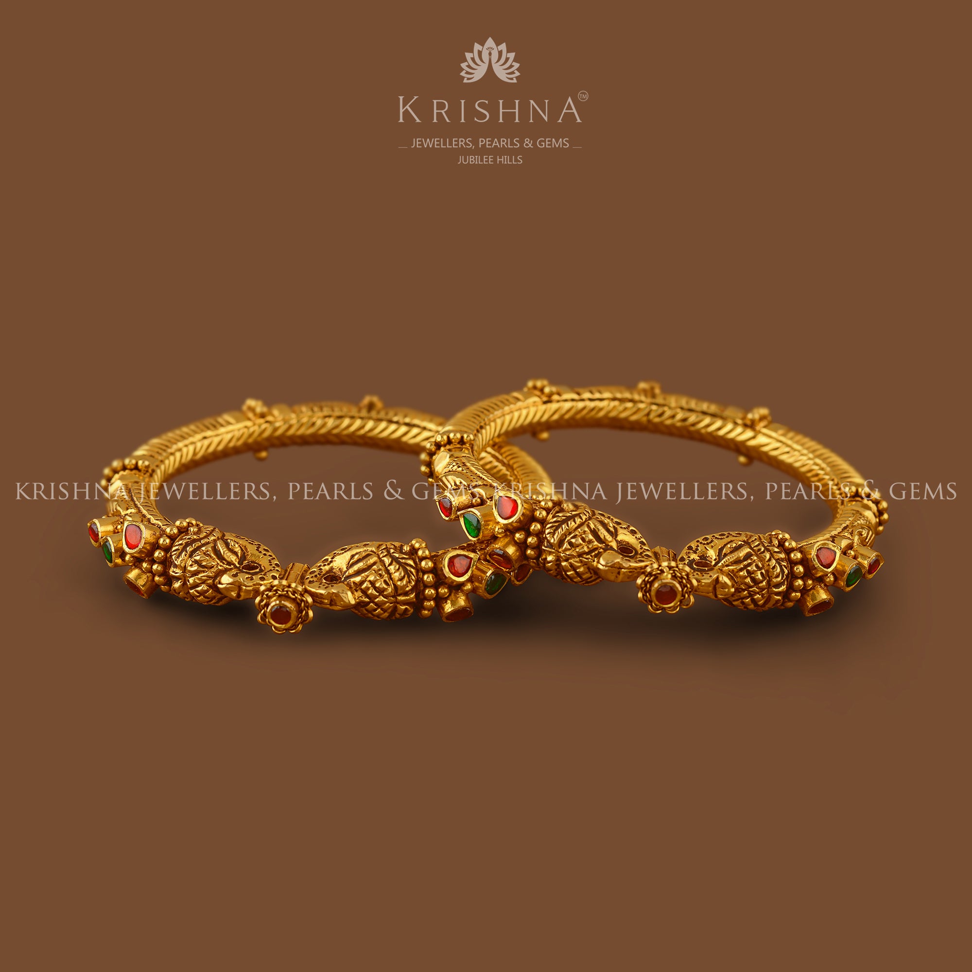 Traditional Gold Kada Bangles